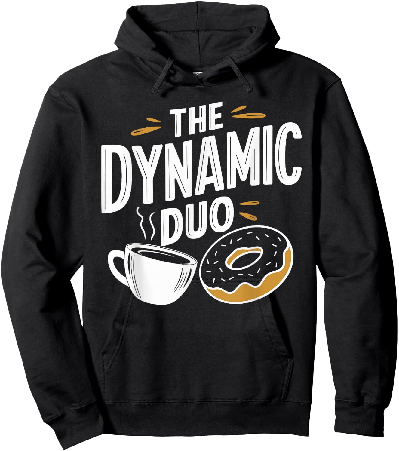 The Dynamic Duo Coffee Donuts Funny Coffee Donut Hoodie - Hoodie | Black