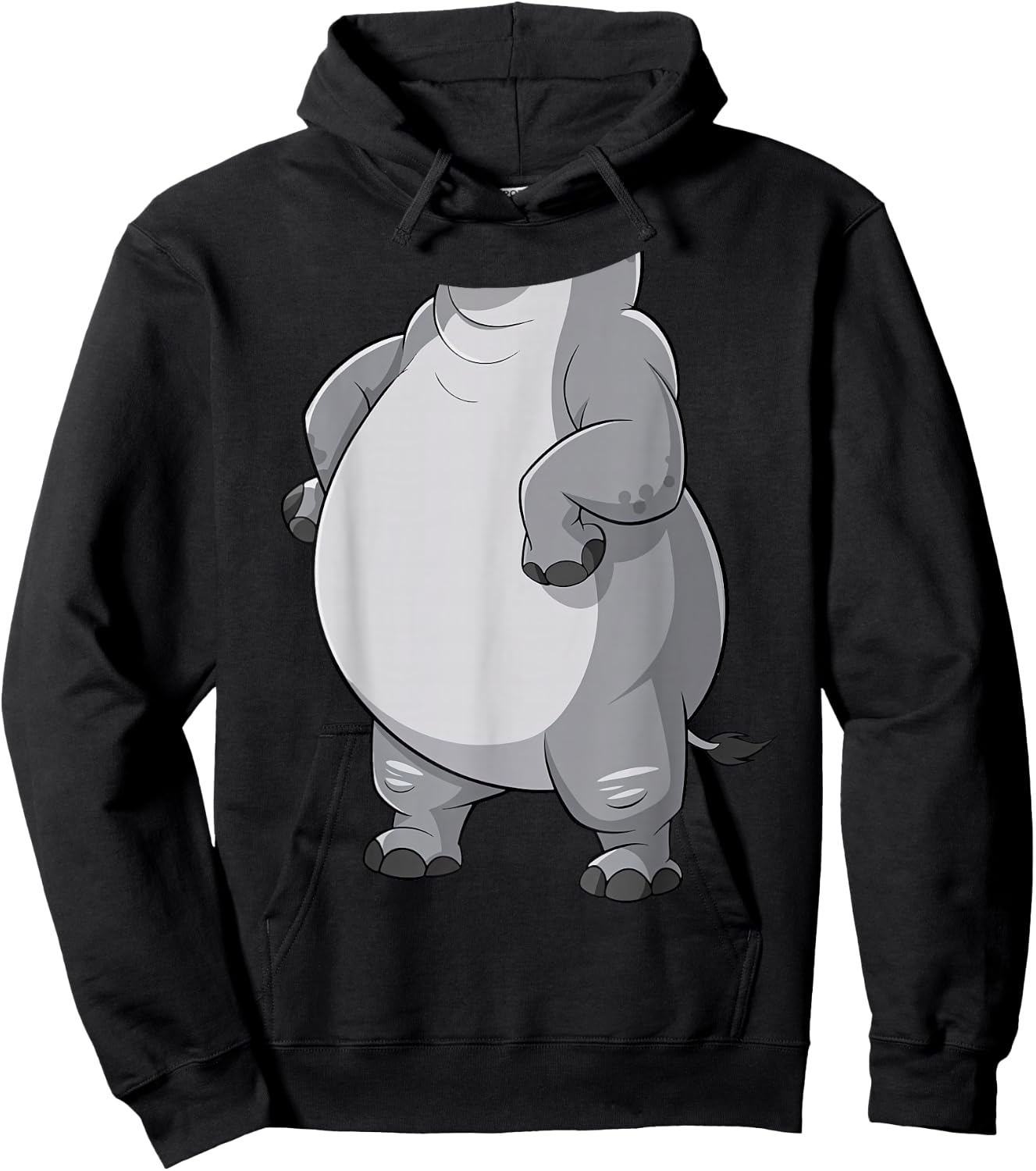Hippo Shirt Adult Kids Men Women Hippopotamus Costume Hoodie - Hoodie | Black