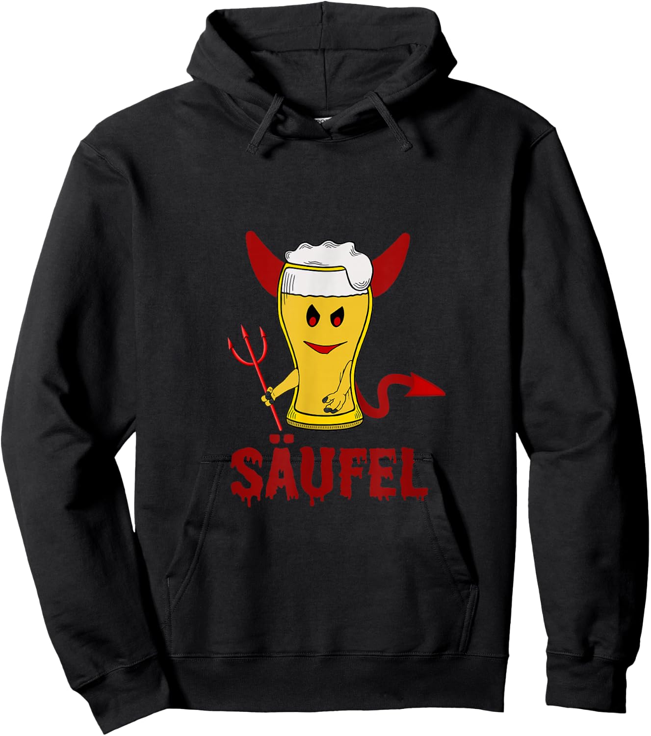 Teufel Säufer Word Game SÄUFEL Funny Beer Fancy Dress , black Hoodie - Hoodie | Black