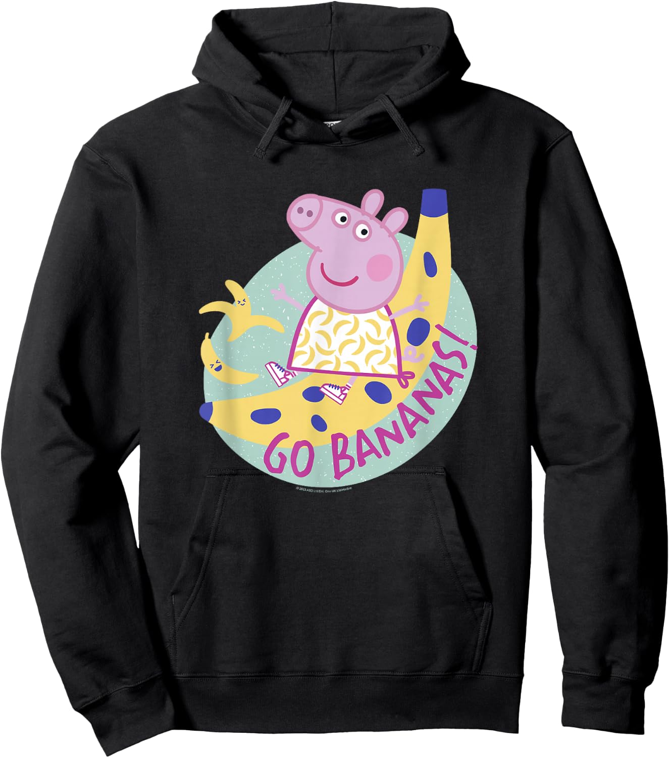 Peppa Pig Go Bananas! Funny Fruit Portrait Hoodie - Hoodie | Black