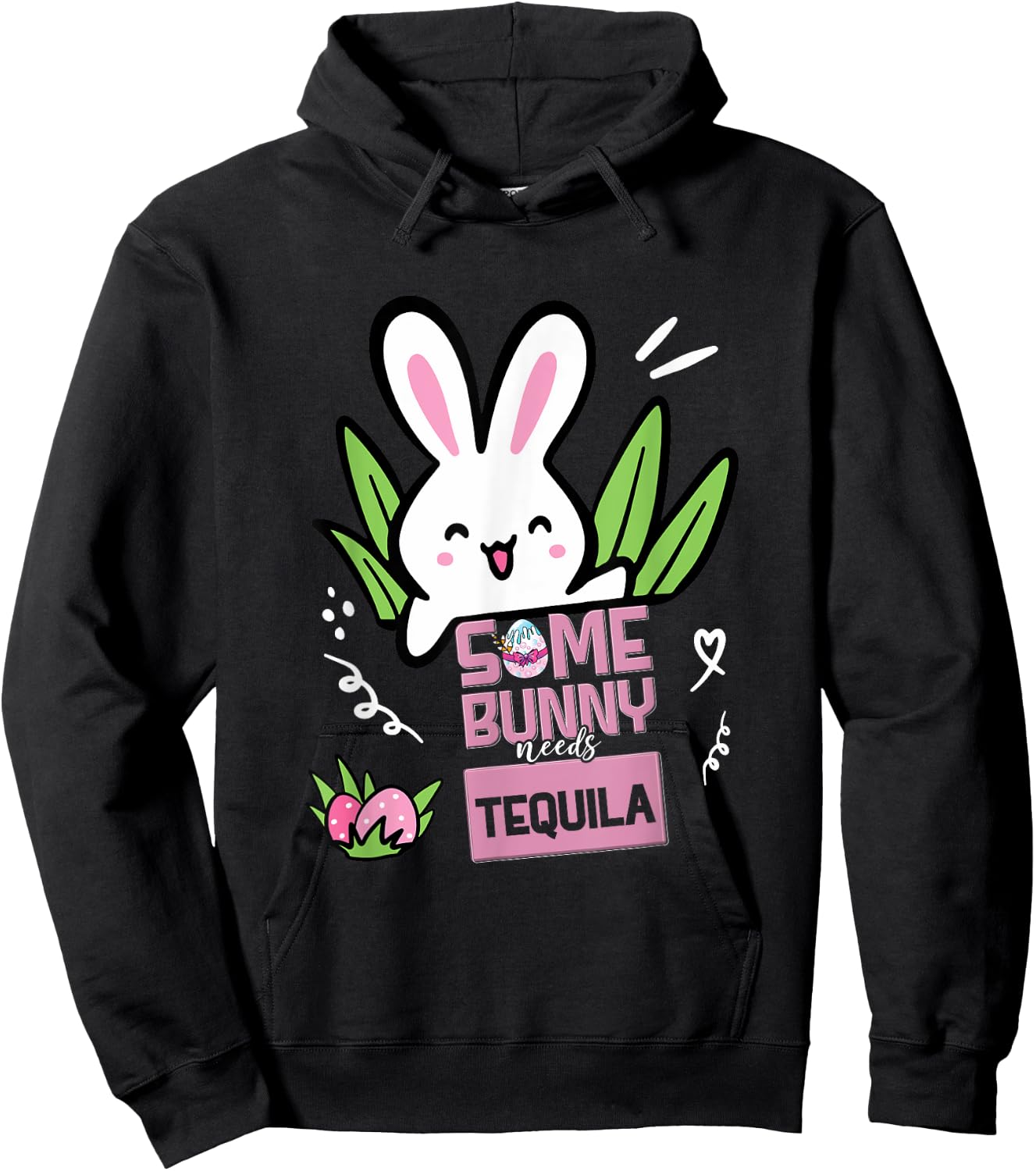 Easter Tequila Drink Rabbit - Funny Some Bunny Needs Coffee Hoodie - Hoodie | Black