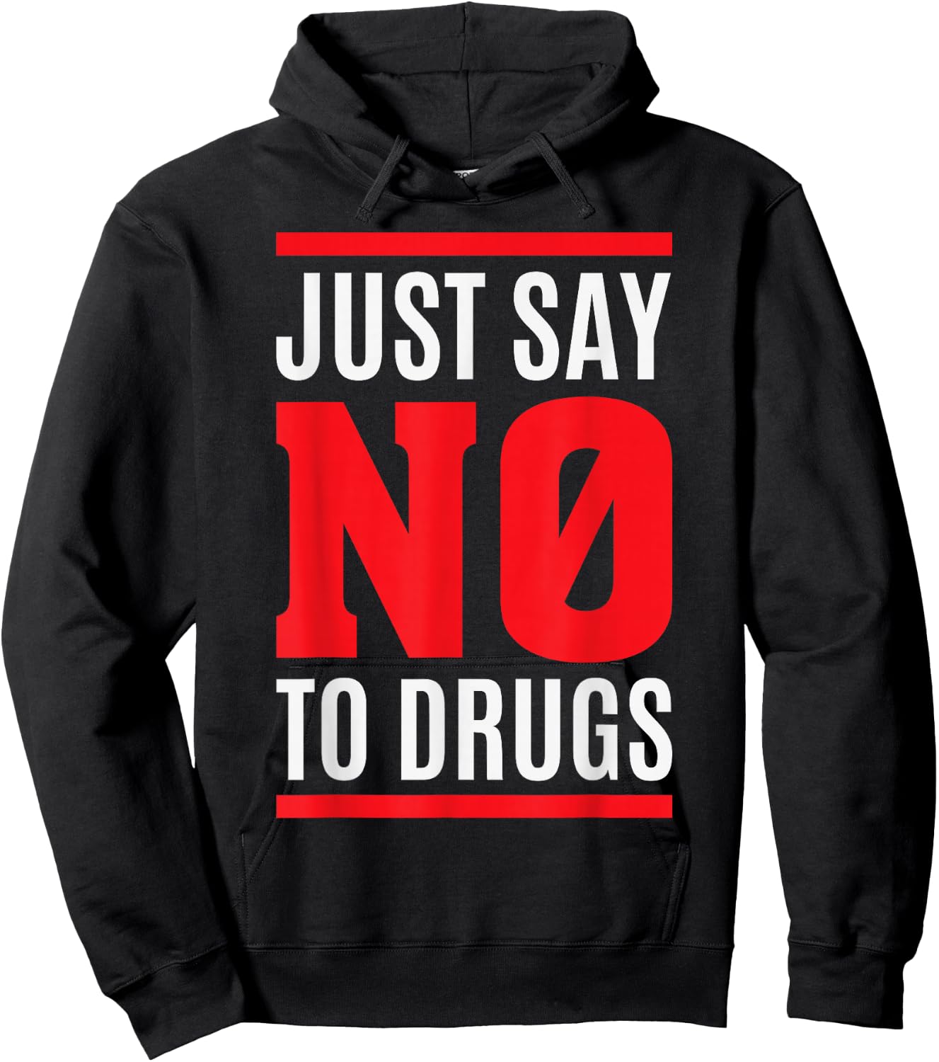 Retro Just Say No To Drugs - Anti Drug Shirt Hoodie - Hoodie | Black