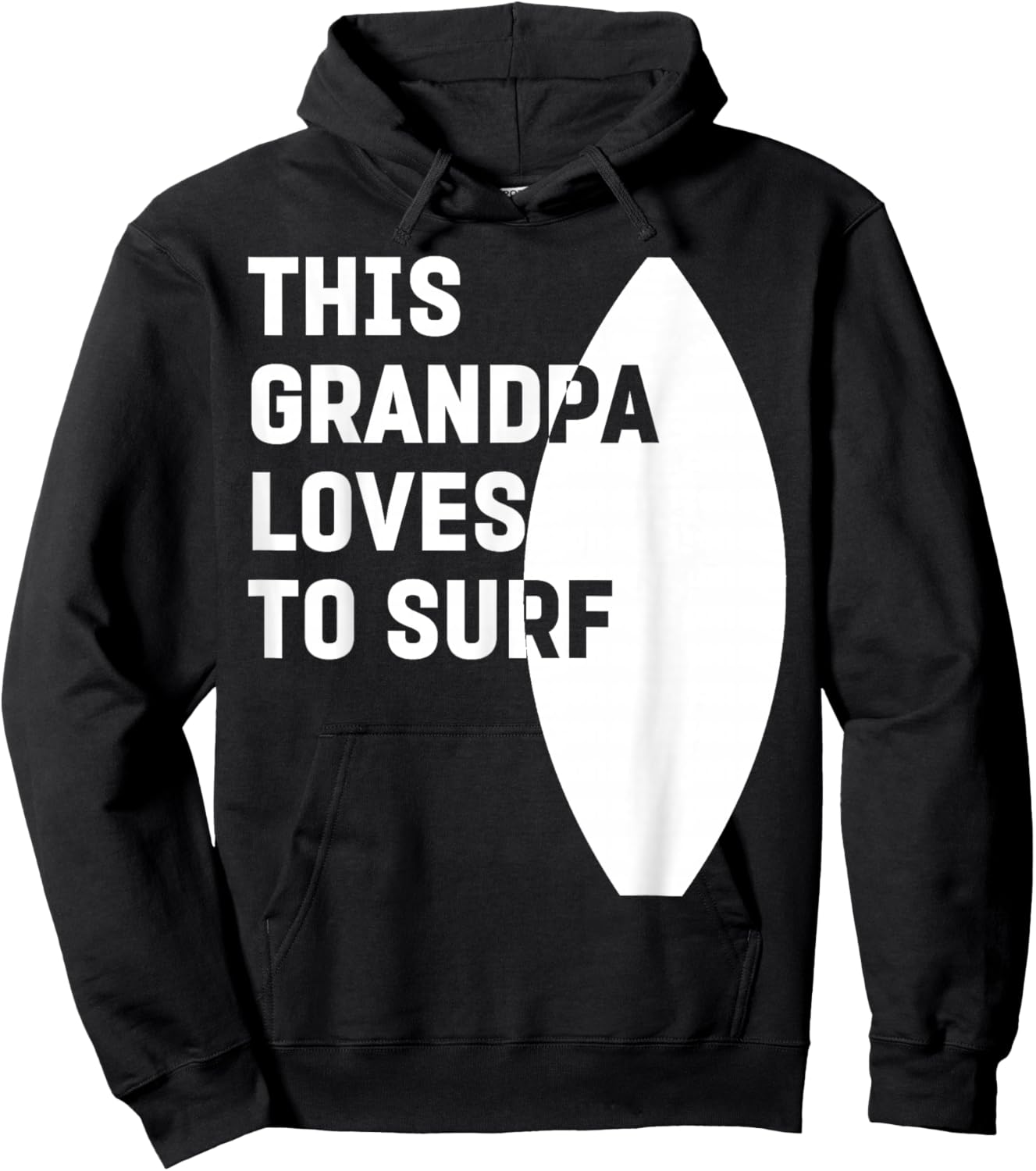 This Grandpa Loves To Surf Hoodie - Hoodie | Black