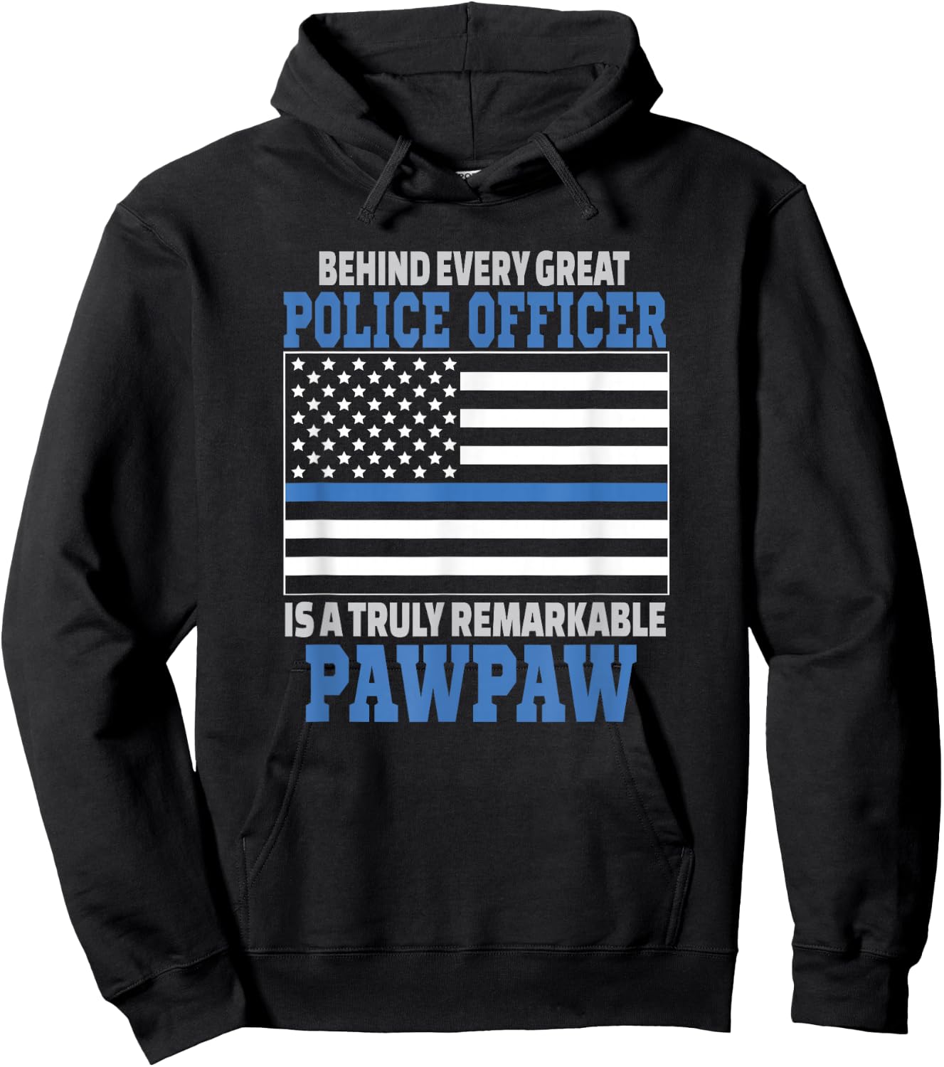 Police Officer Pawpaw - Law Enforcement Support Hoodie - Hoodie | Black