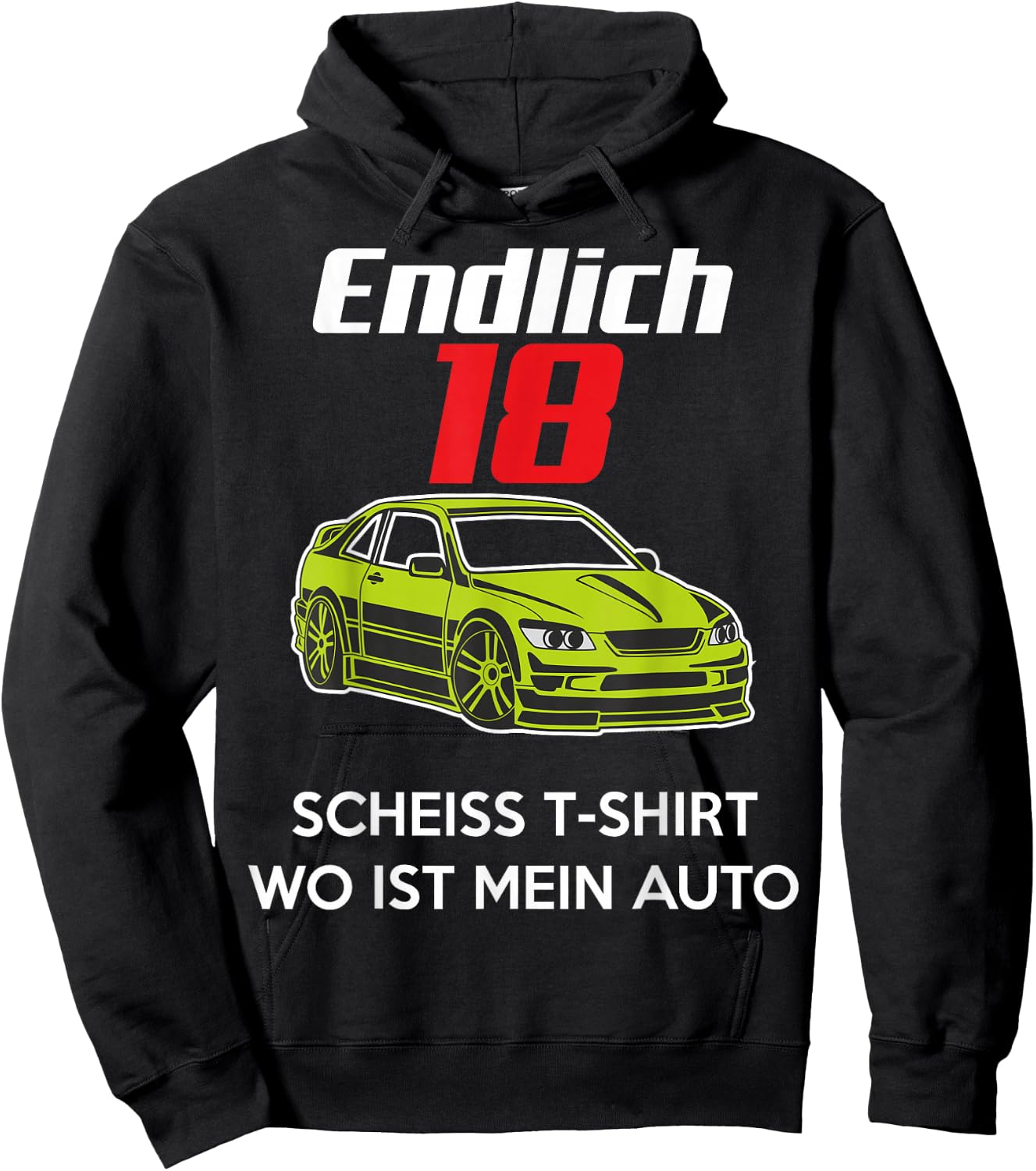 18th Birthday Boys Gift Son Funny Where Is My Car , black Hoodie - Hoodie | Black