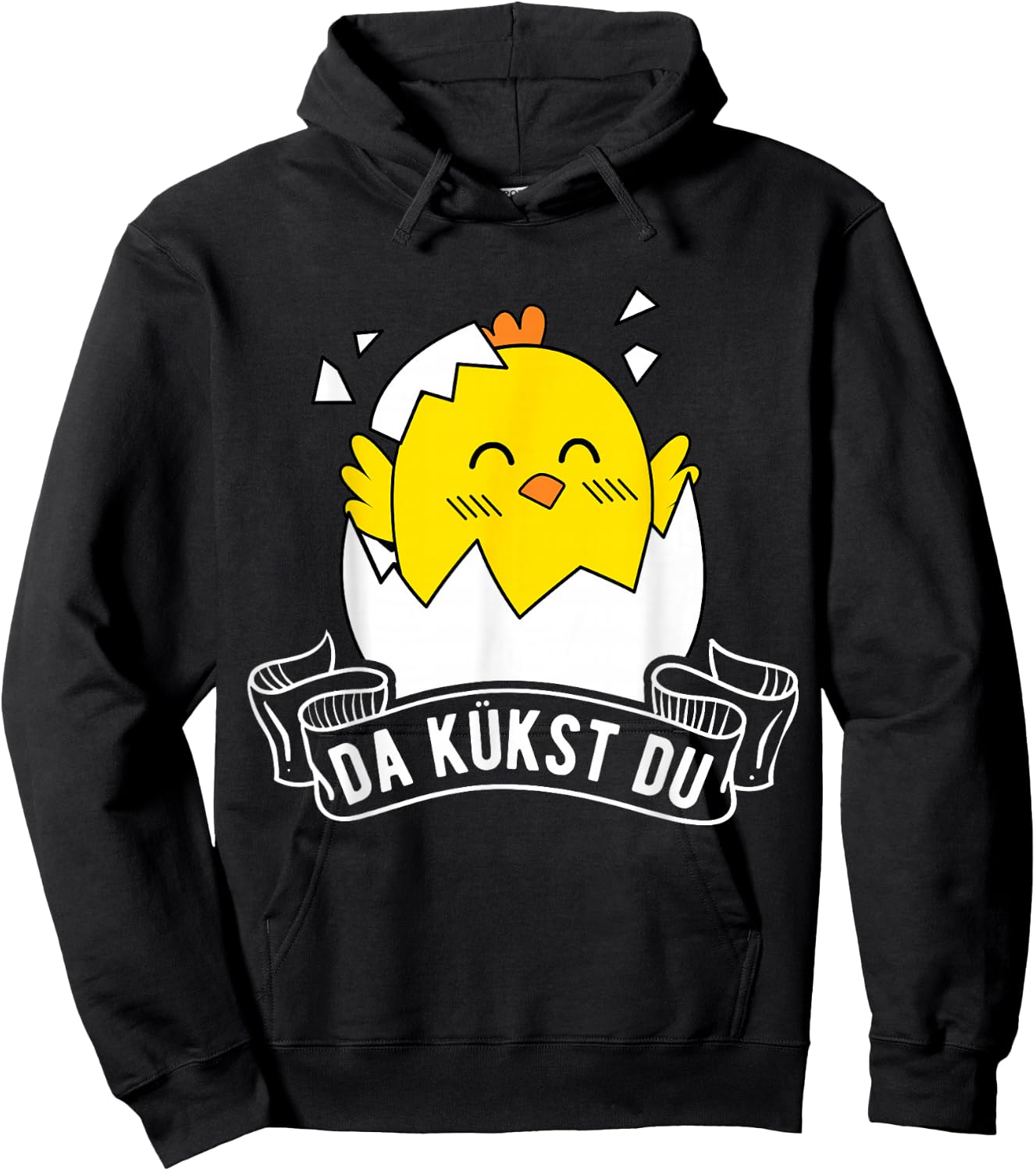 Da Kükst Du Küken Ostern Ostereier Kinder Huhn Geschenk Hoodie - Hoodie | Black