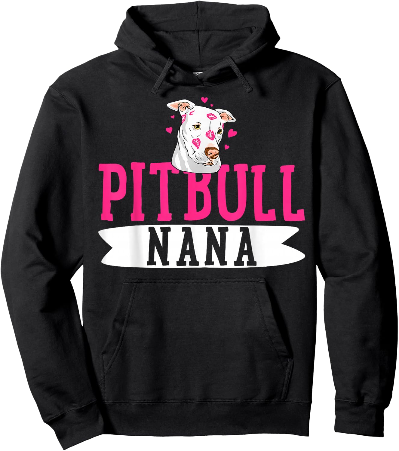 Pitbull Nana Pit Bull Terrier Dog Pibble Owner Mother's Day Hoodie - Hoodie | Black
