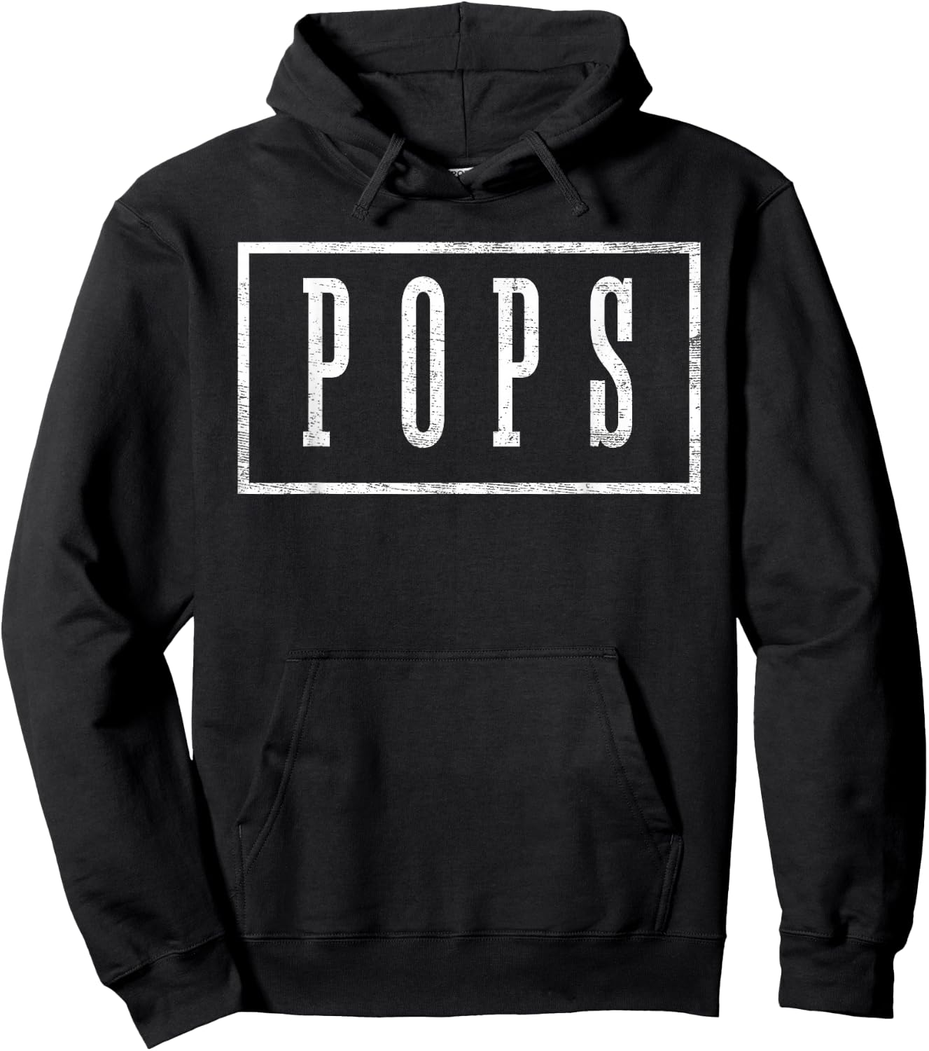 Pops - Sleek Framed Design Father's Day Pops Hoodie - Hoodie | Black