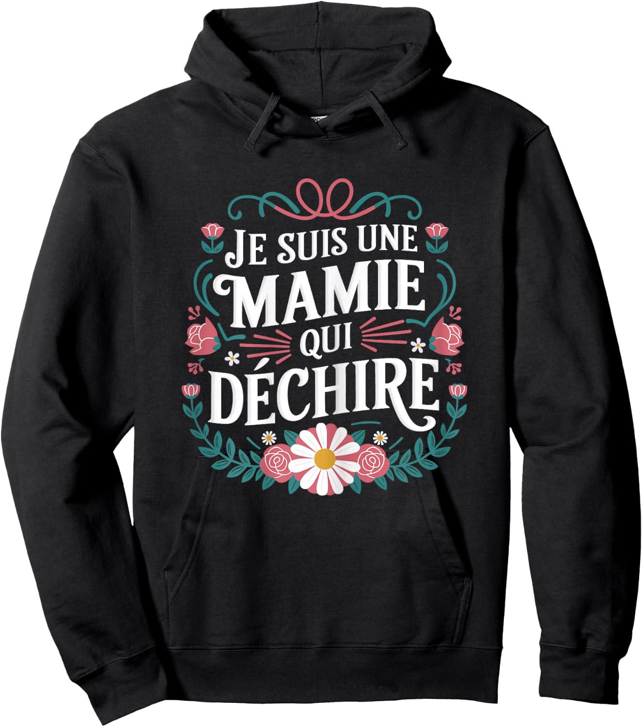 Fete Des Grands Meres Je Suis Une Granny Qui Dechire Granny , Black, Female X-Small Hoodie - Hoodie | Black