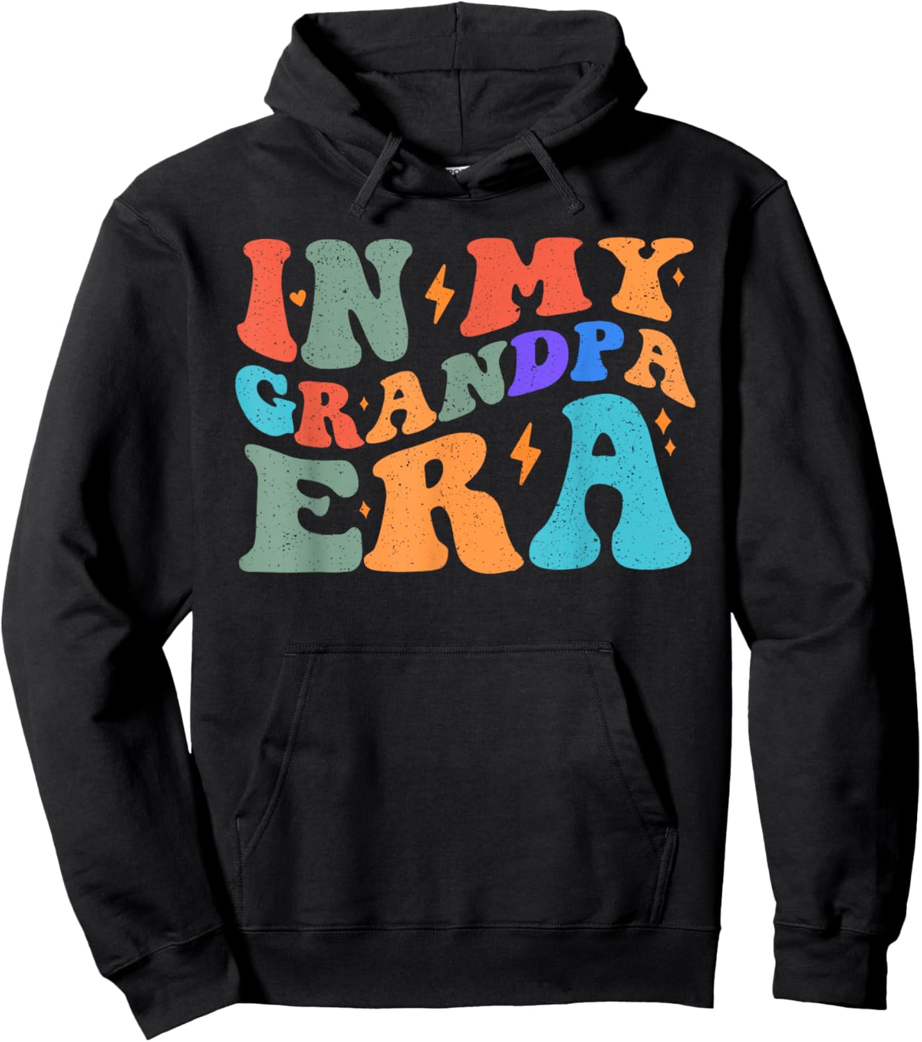 Groovy In My Grandpa Era Father's Day Hoodie - Hoodie | Black