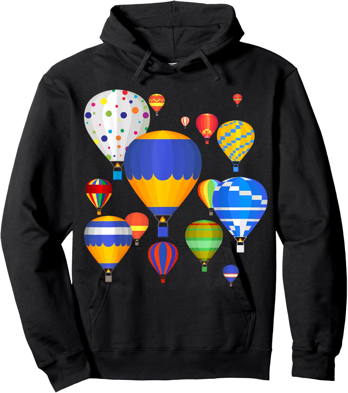 Funny Hot Air Balloon Festival Balloonist Fly Ballooning Hoodie - Hoodie | Black