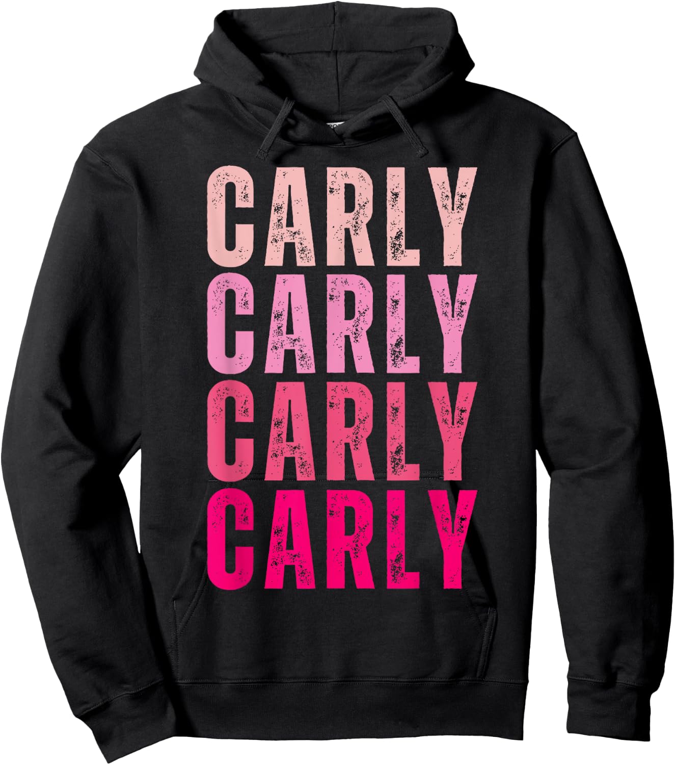 Personalized Name Carly I Love Carly 70's Vintage Hoodie - Hoodie | Black
