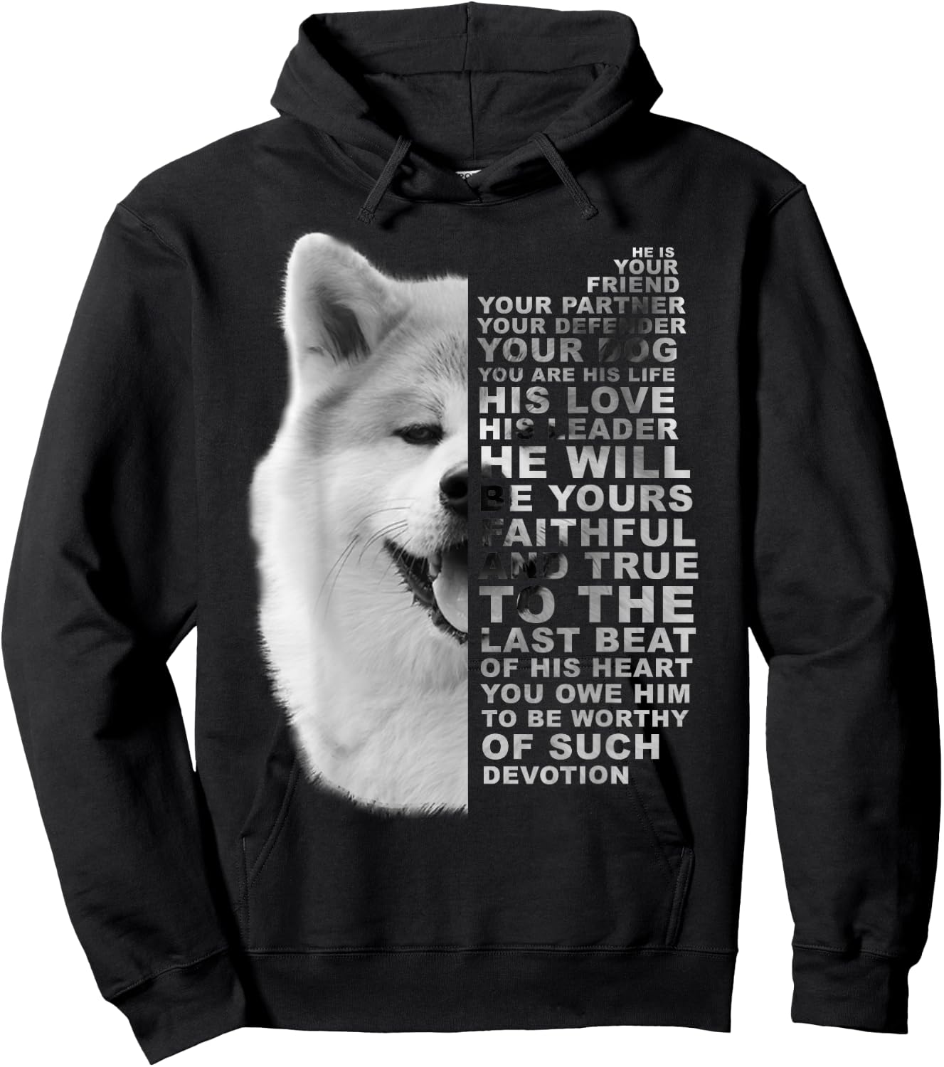 He Is Your Friend Your Partner Your Dog Akita Inu Fox Dogs Hoodie - Hoodie | Black