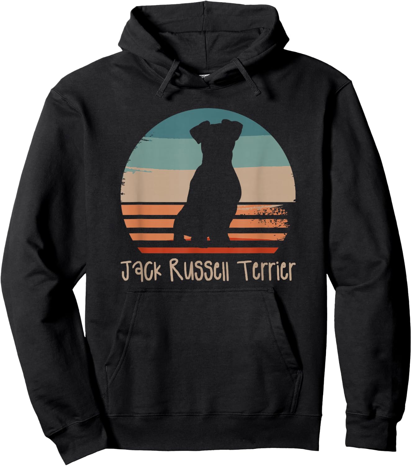 Vintage Retro Jack Russell Terrier Dog Lover Hoodie - Hoodie | Black