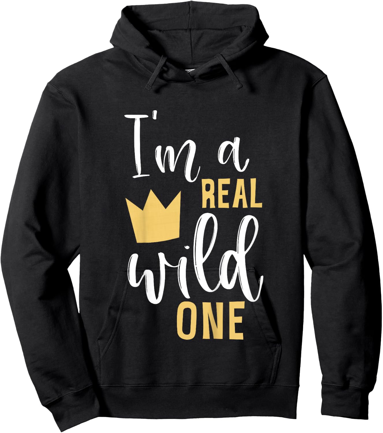 Kids I'm A Real Wild One Baby Son 1st Birthday First Thing Theme Hoodie - Hoodie | Black