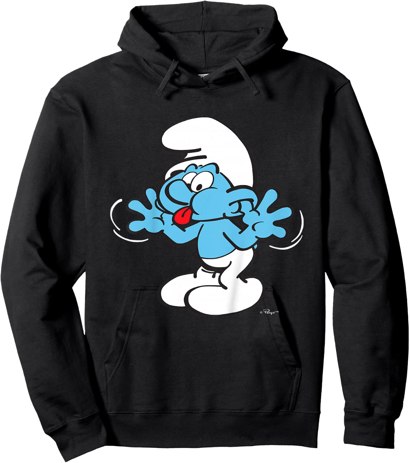 Kids The Smurfs Blowing Raspberries Kids , Black, 2 Hoodie - Hoodie | Black
