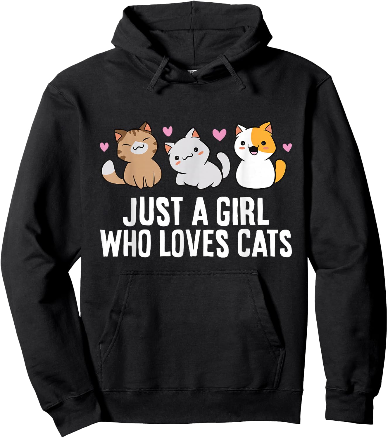 Nur EIN Mädchen das Katzen liebt Hoodie - Hoodie | Black