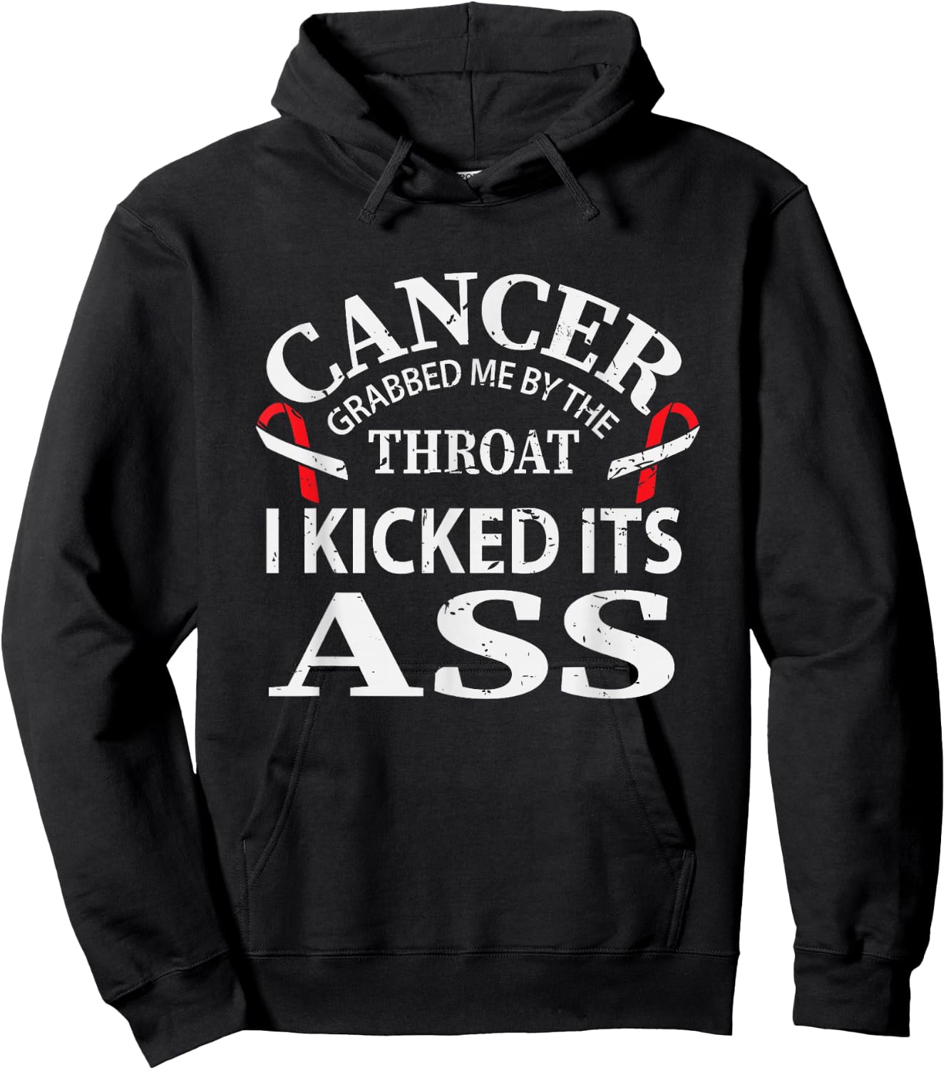 Cancer Awareness Survivor Grabbed Me By The Throat Gift Hoodie - Hoodie | Black