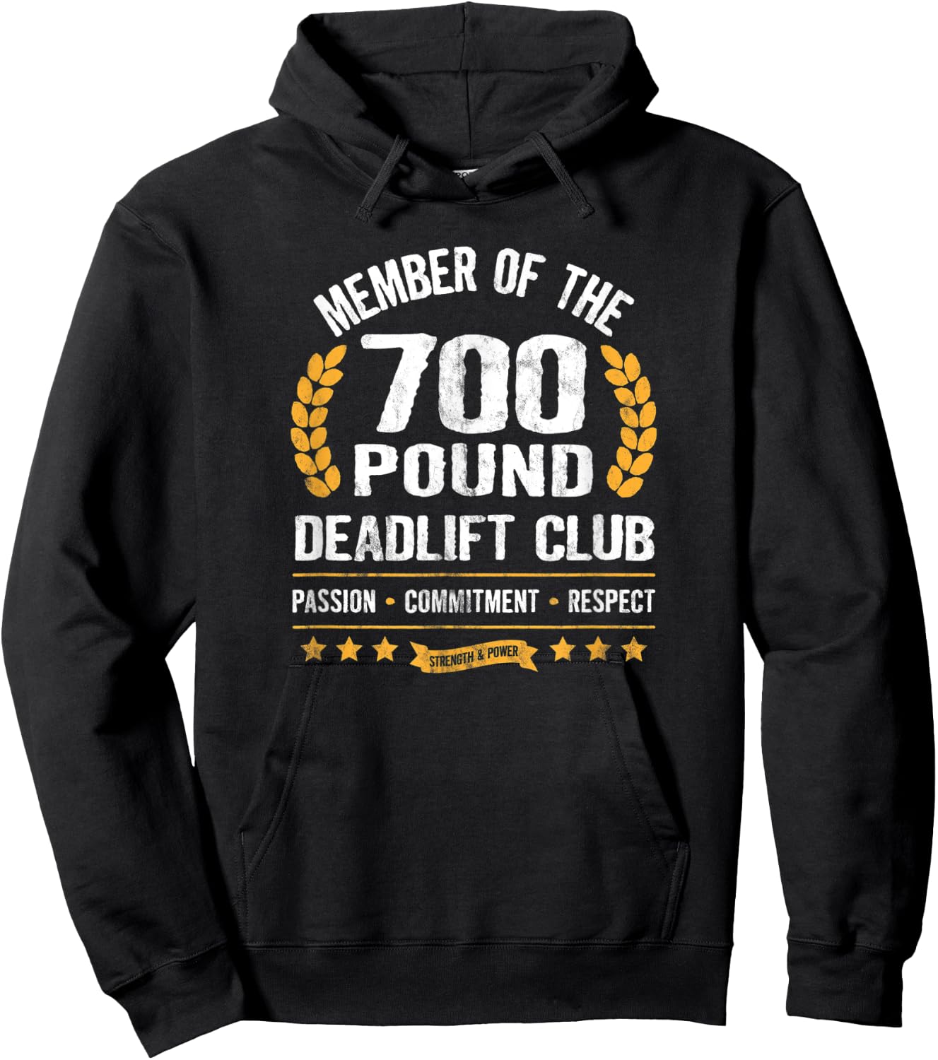 700 Pound Deadlift Club Strong Weightlifter Powerlifter Gym Hoodie - Hoodie | Black