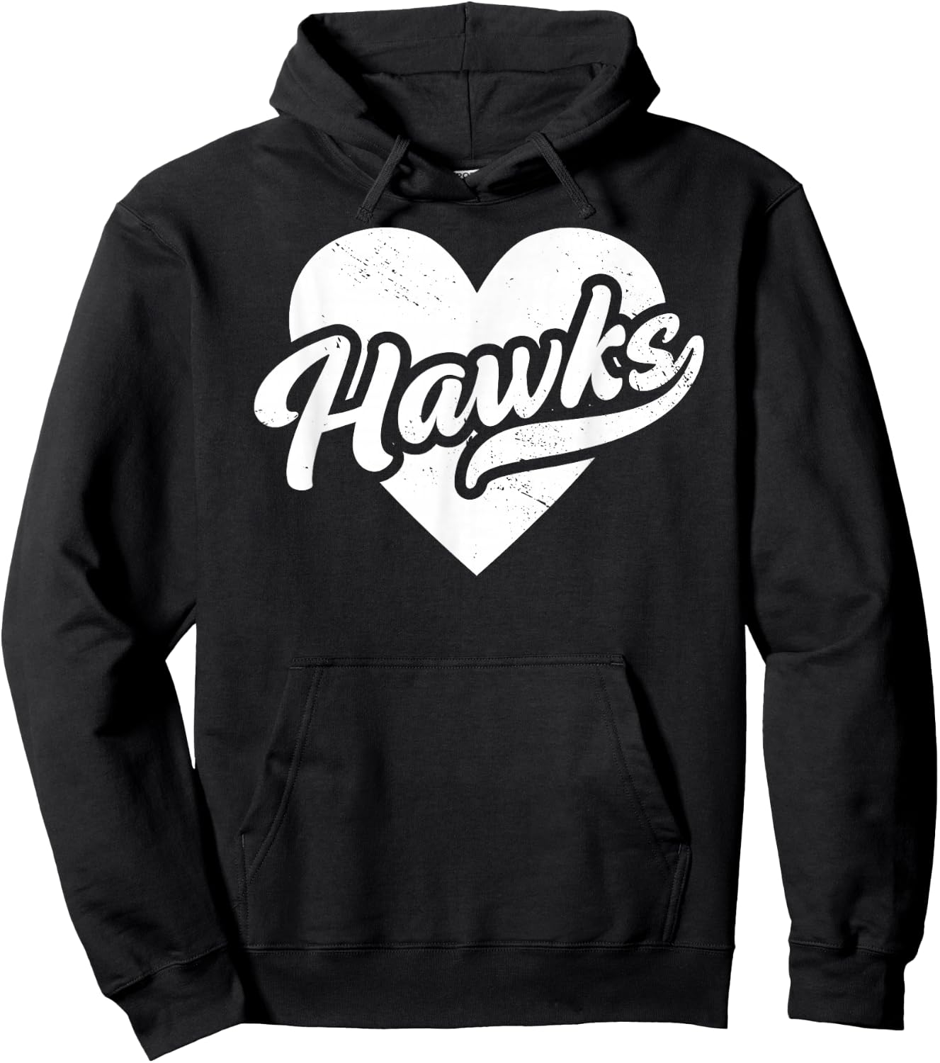 Vintage Hawks School Spirit Go Hawks Love Hoodie - Hoodie | Black