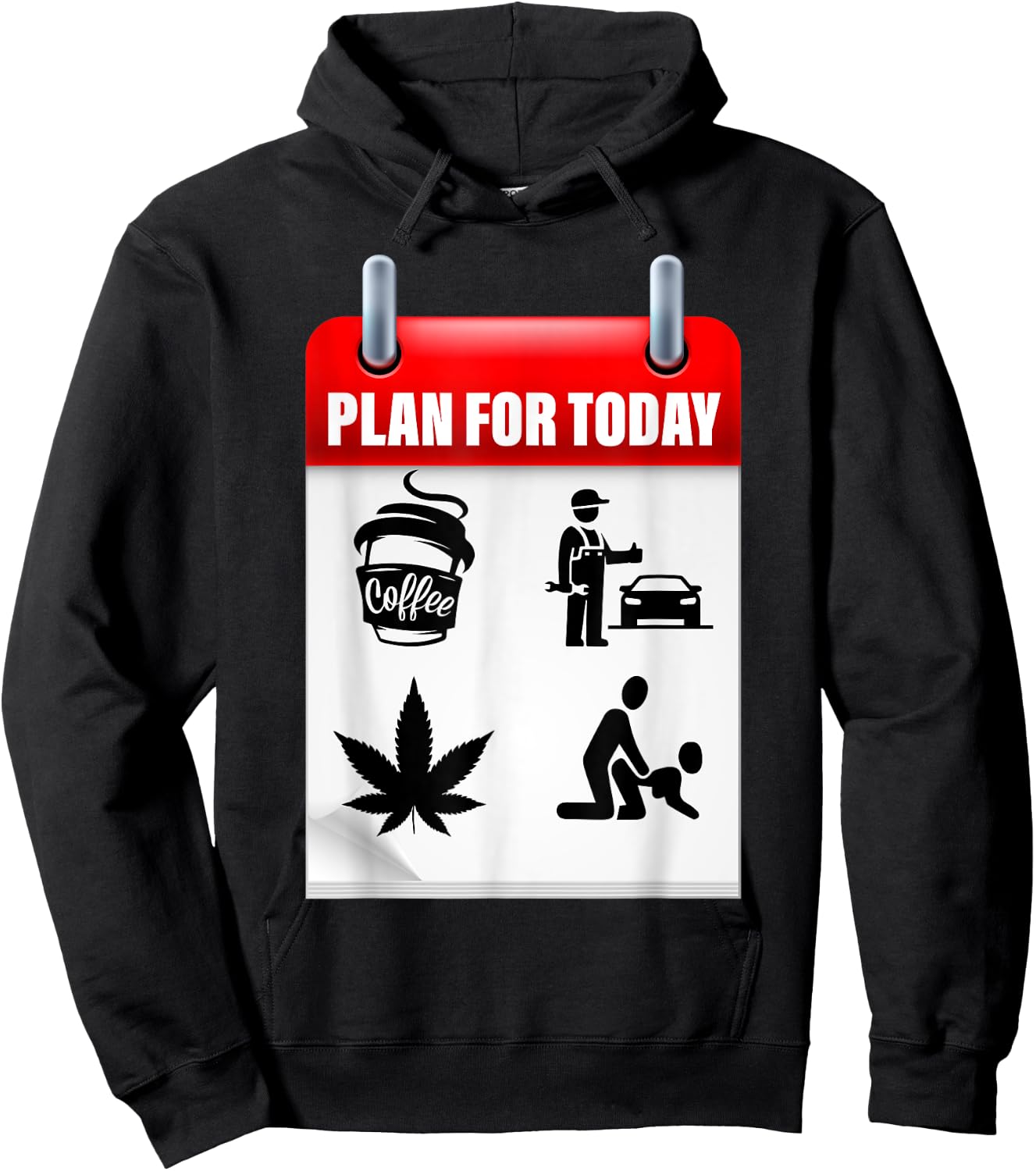 MECHANIC PLAN TODAY and MECHANIC PLAN FOR TODAY Hoodie - Hoodie | Black