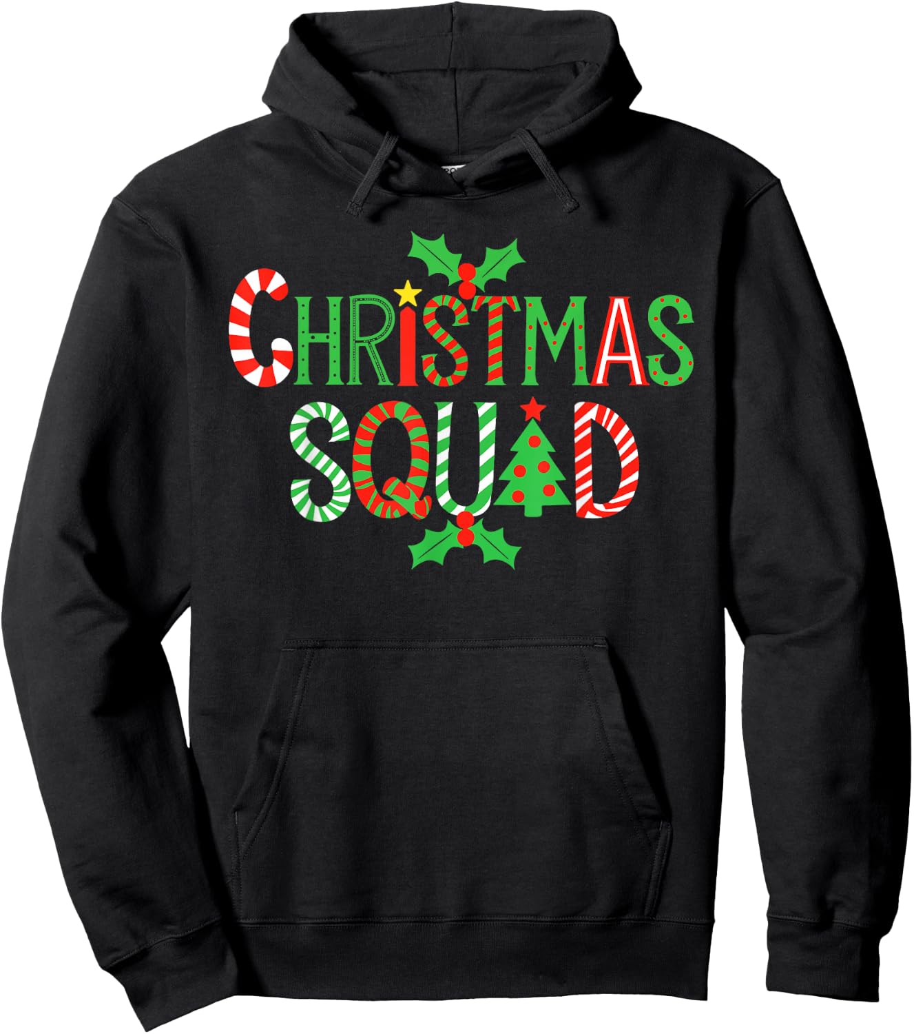 Christmas Squad Shirt Family Adult Kids Christmas Pajamas Hoodie - Hoodie | Black