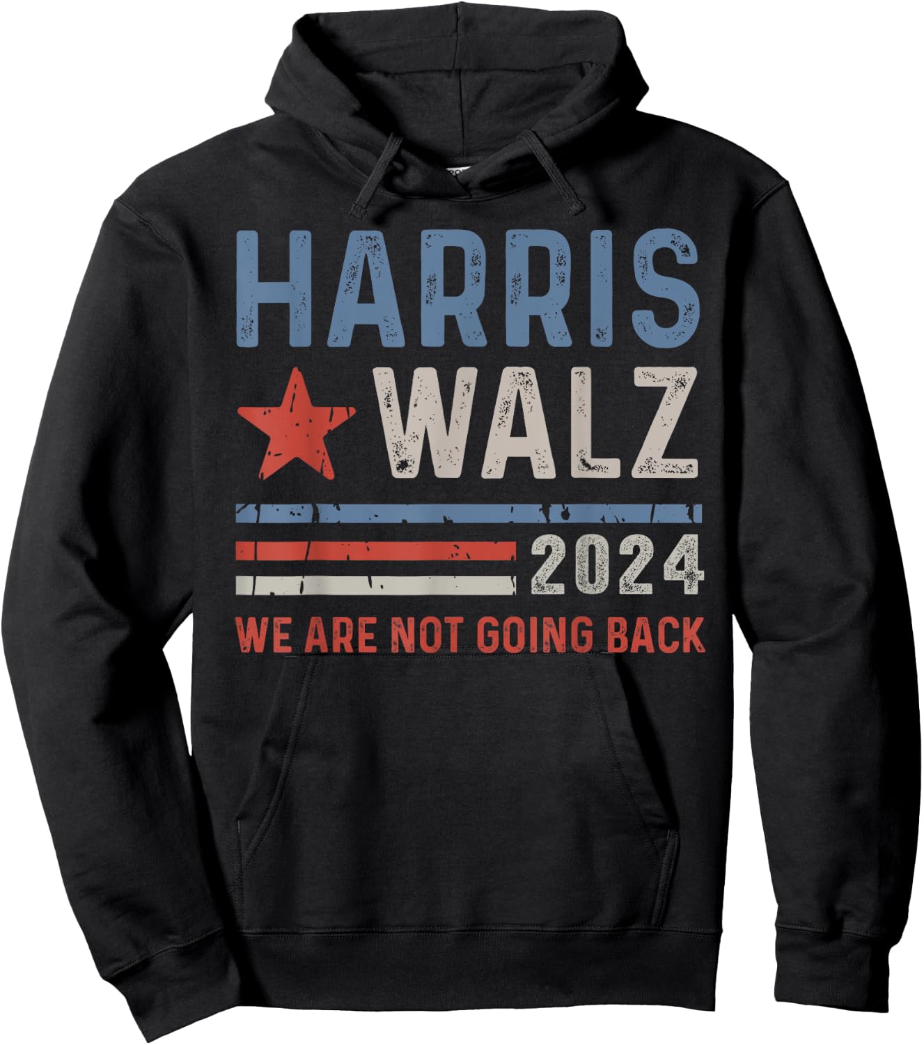 We're Not Going Back 2024 Election Vintage Hoodie - Hoodie | Black