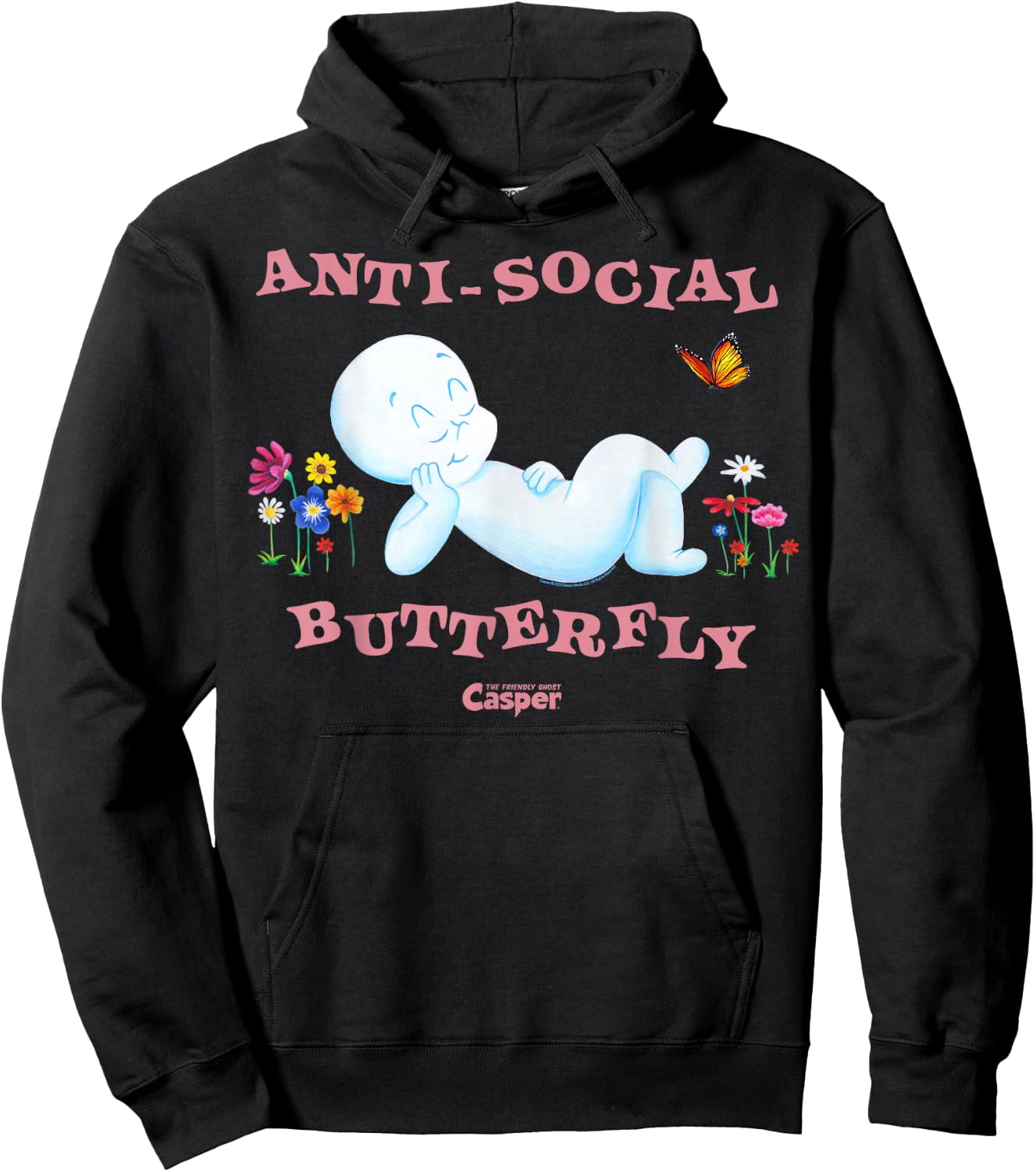 Casper the Friendly Ghost Anti-Social Butterfly Hoodie - Hoodie | Black
