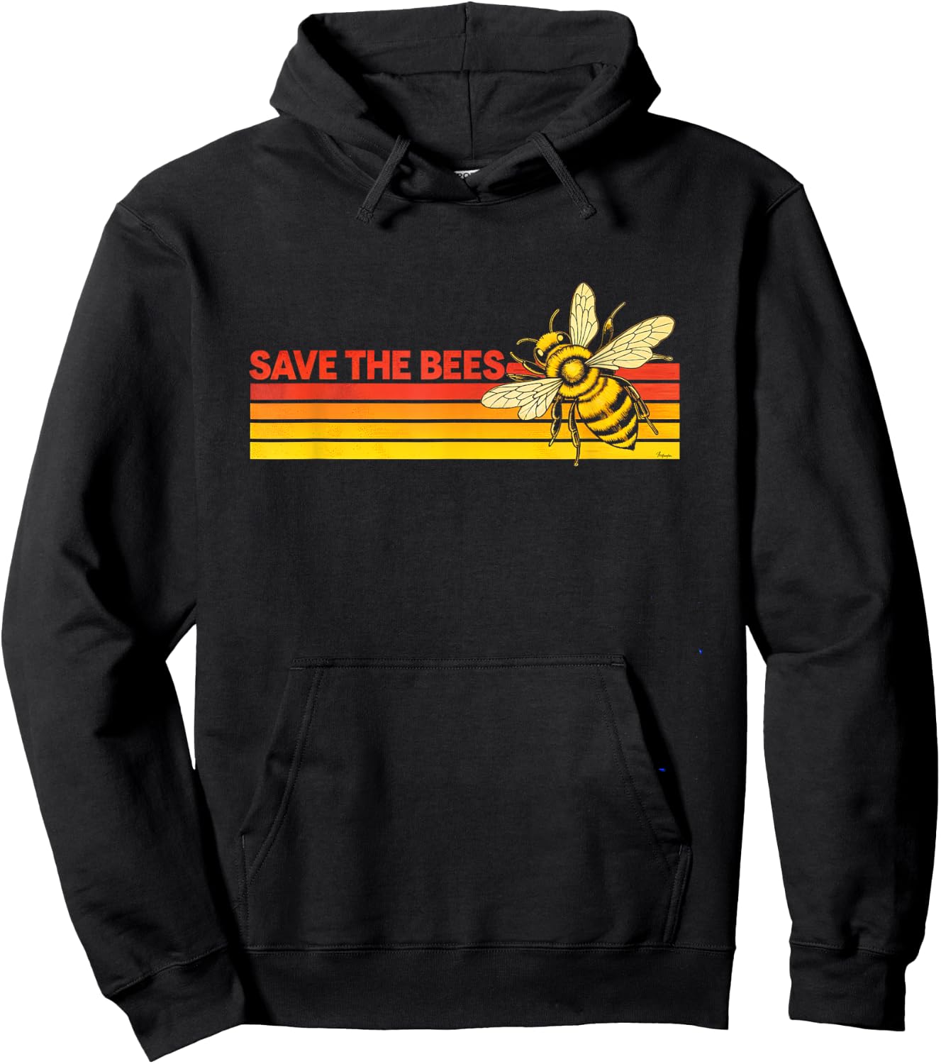 Save The Bees Bee Pollinator Eco Awareness Hoodie - Hoodie | Black