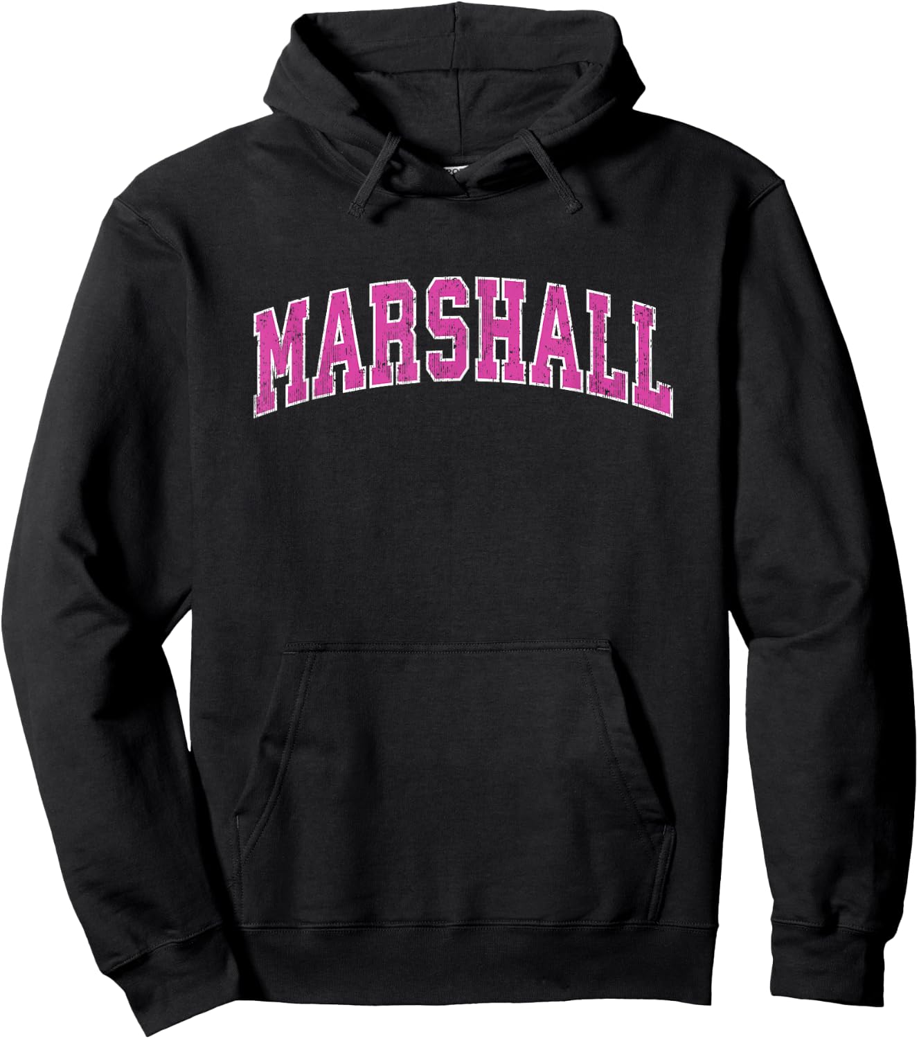 Marshall Minnesota MN Vintage Sports Design Pink Design Hoodie - Hoodie | Black