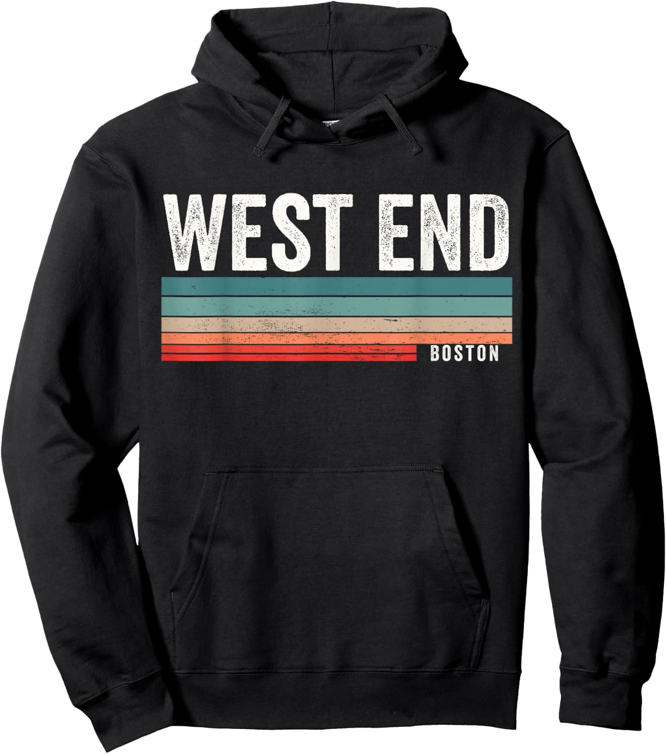 West End Boston Massachusetts, West End Hoodie - Hoodie | Black