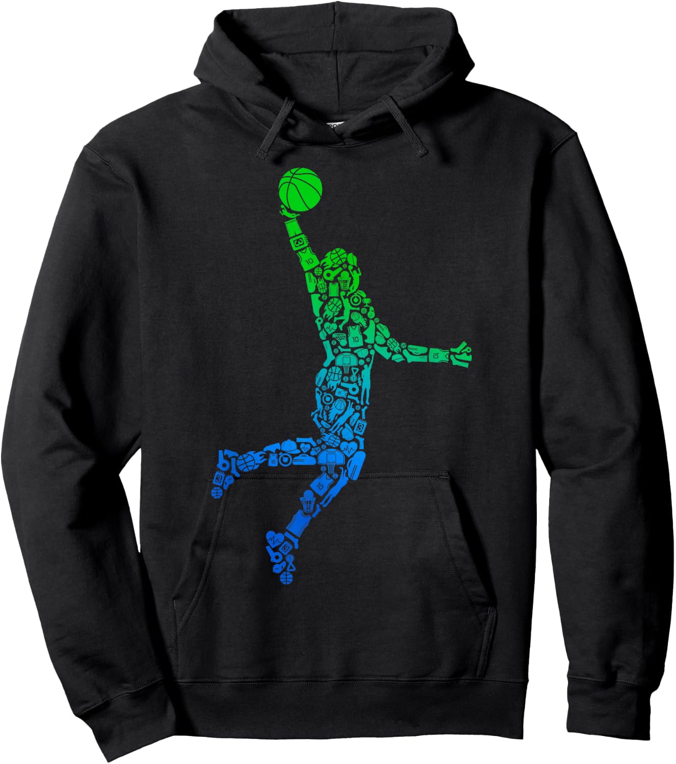 Basketballspieler Basketballer Kinder Basketball Jungen Hoodie - Hoodie | Black