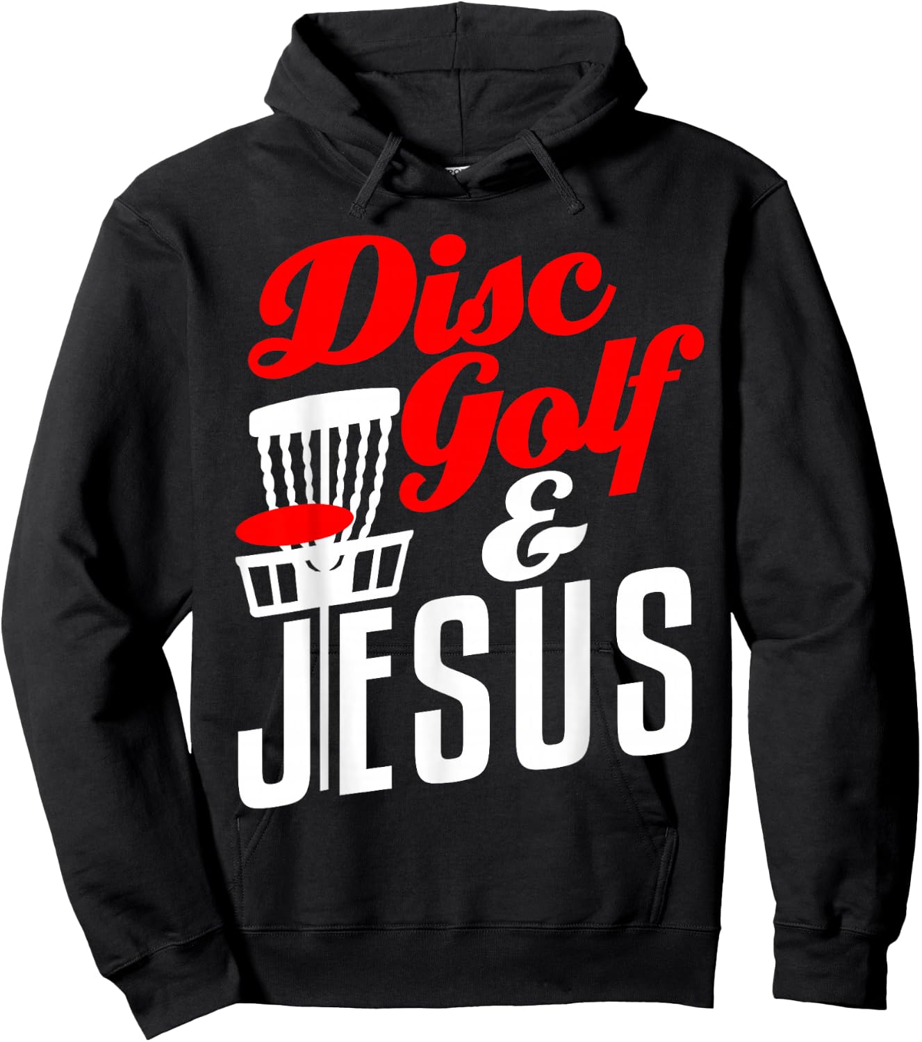 Disc Golf Jesus Christian Funny Golfing Golfer Hoodie - Hoodie | Black