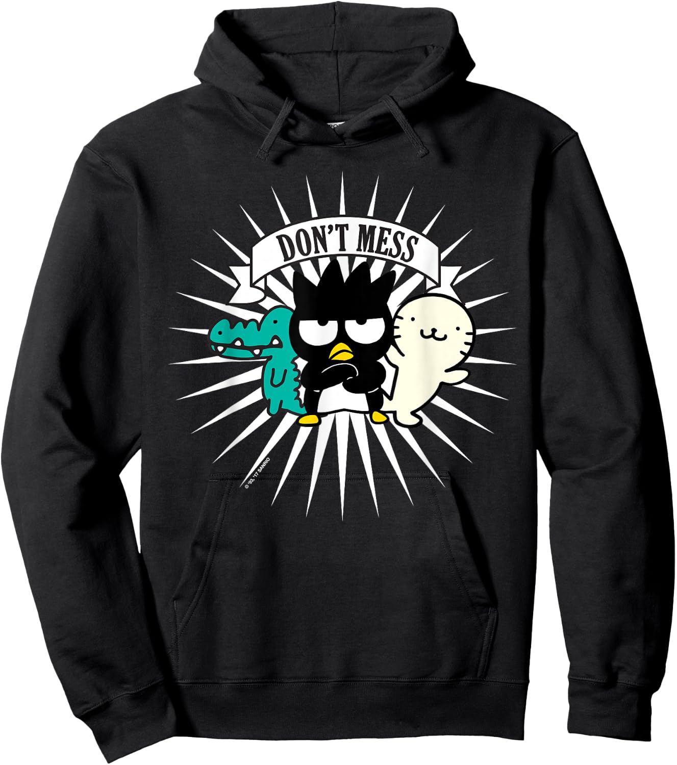 Badtz - Maru and Friends "Don't Mess" Shirt Hoodie - Hoodie | Black