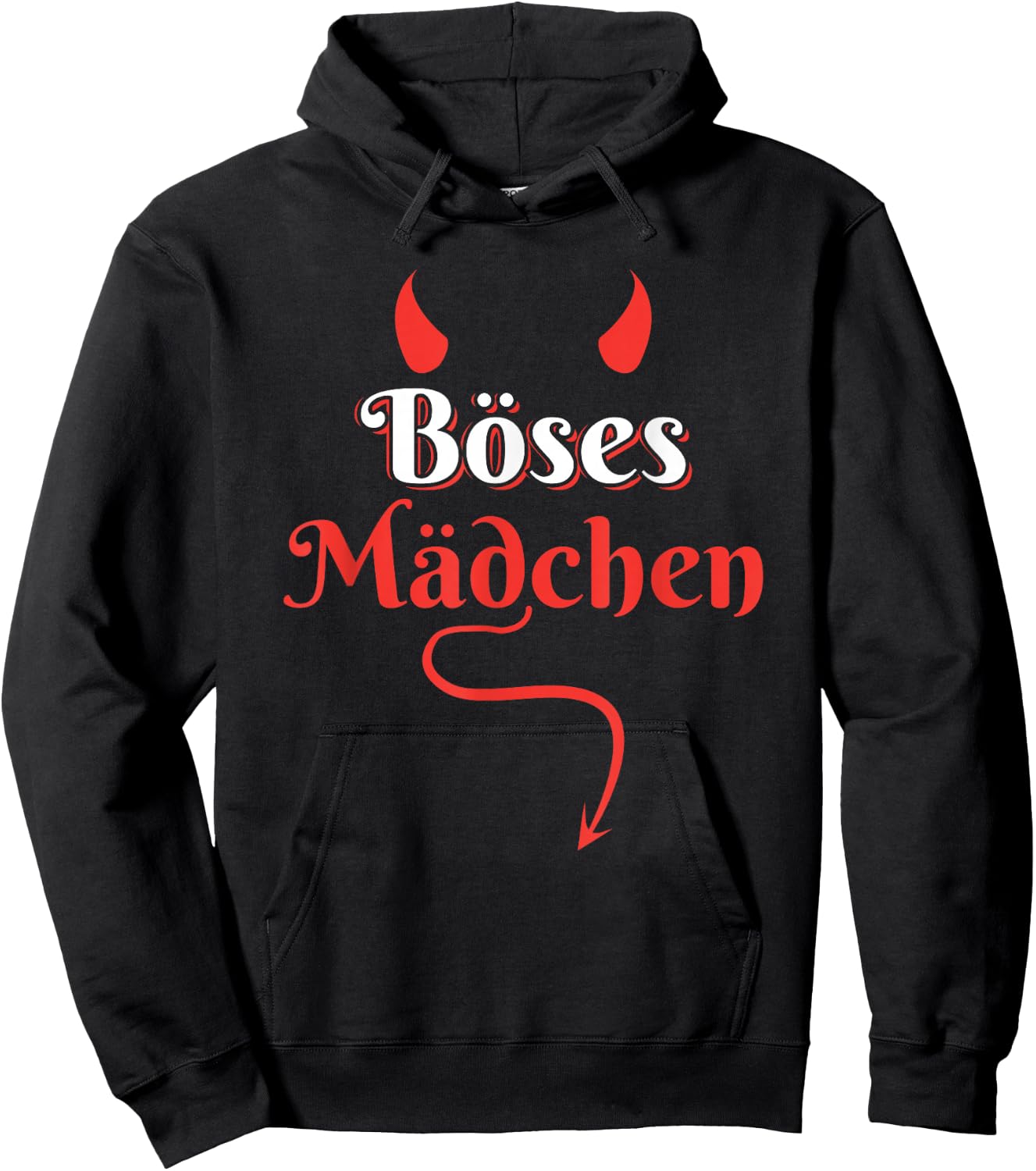 Gothic Sarkasmus Unartig Teufelchen Böses Mädchen Hoodie - Hoodie | Black