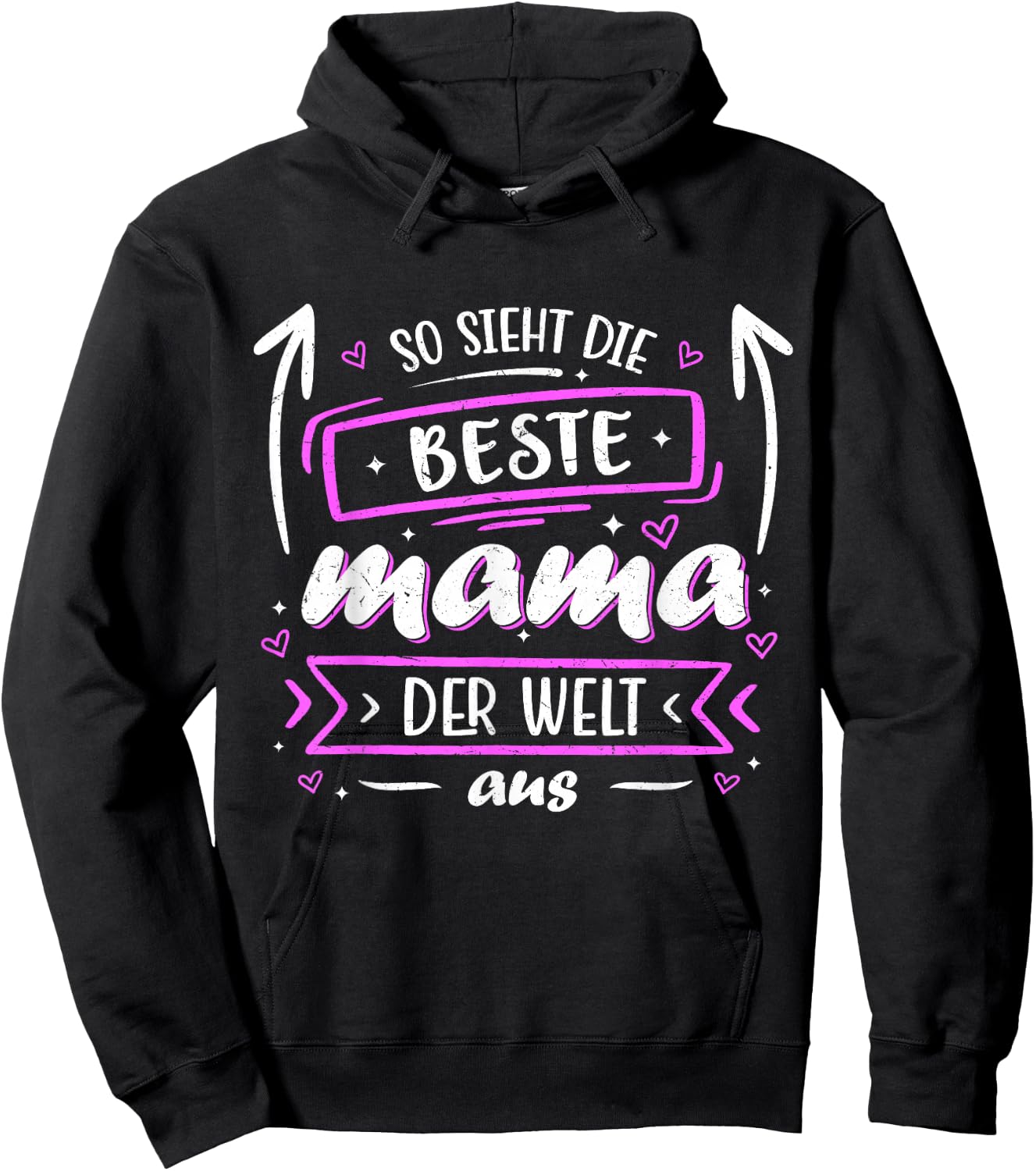 Super Mama Beste Mama Der Welt Mutter Muttertag Hoodie - Hoodie | Black