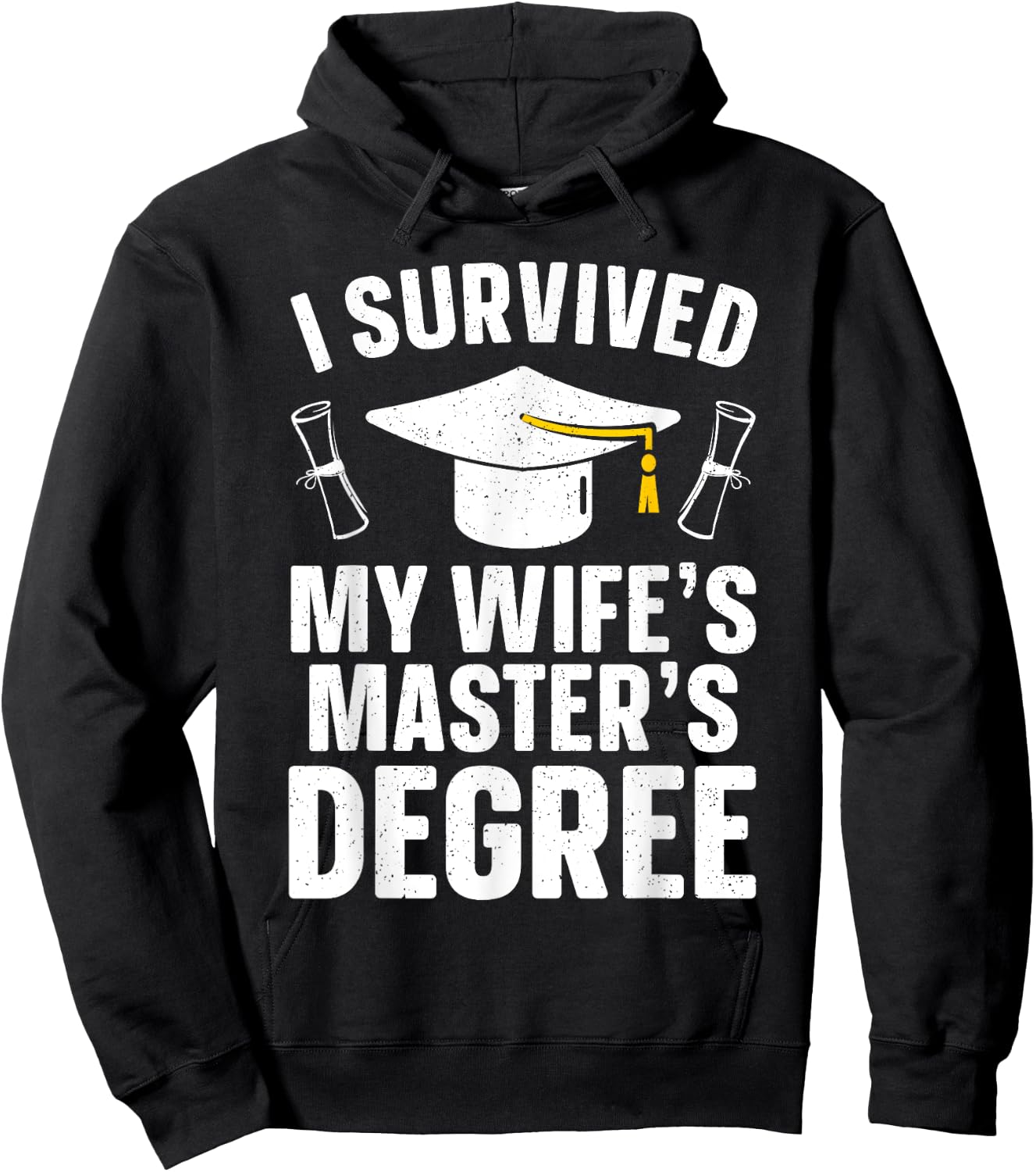 Masters Degree Graduation Art Husband Masters Degree Hoodie - Hoodie | Black