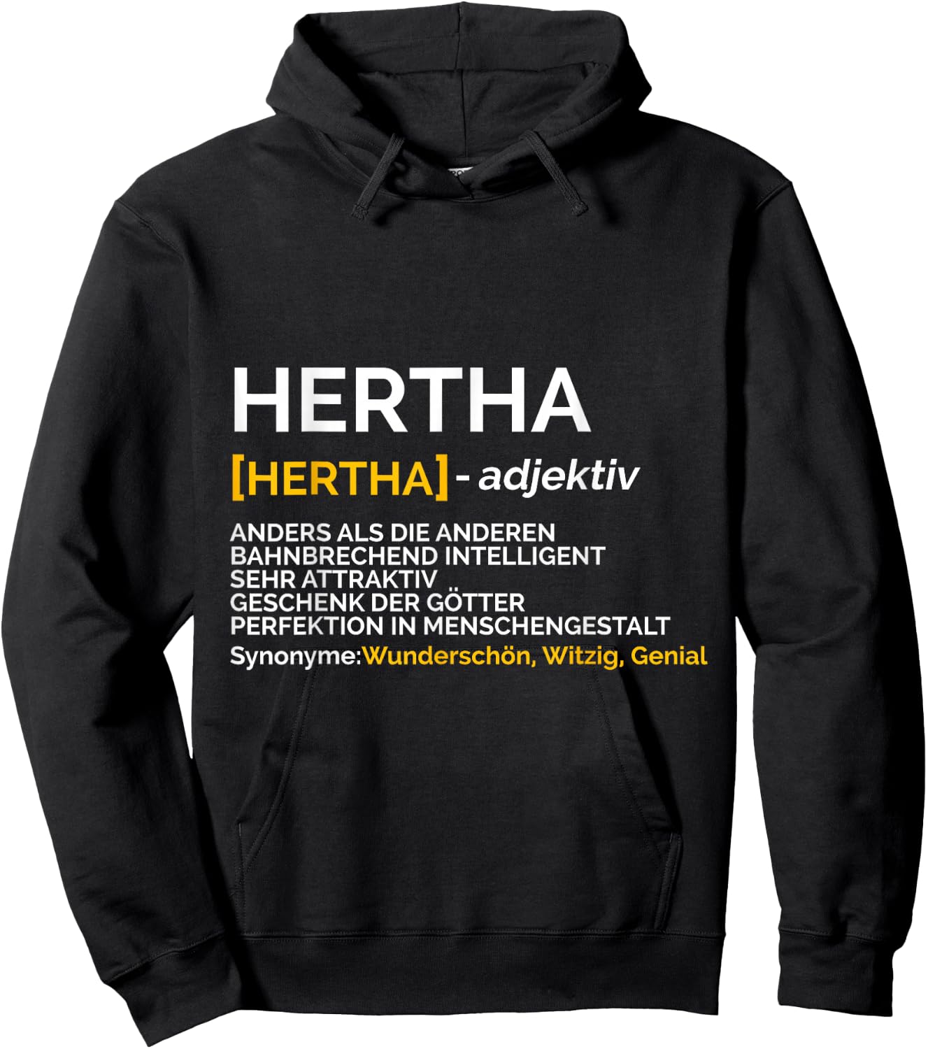 Hertha Anders Als Die Anderen Bahnbrechend Intelligent , black Hoodie - Hoodie | Black