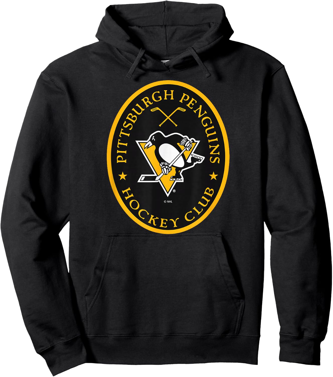 Pittsburgh Penguins Iconic Dark Heather Officially Licensed Hoodie - Hoodie | Black