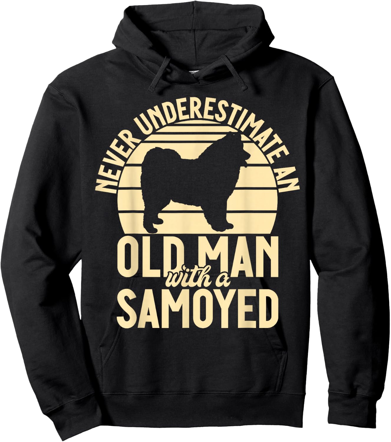 Never underestimate an old Man with a Samoyed Hoodie - Hoodie | Black