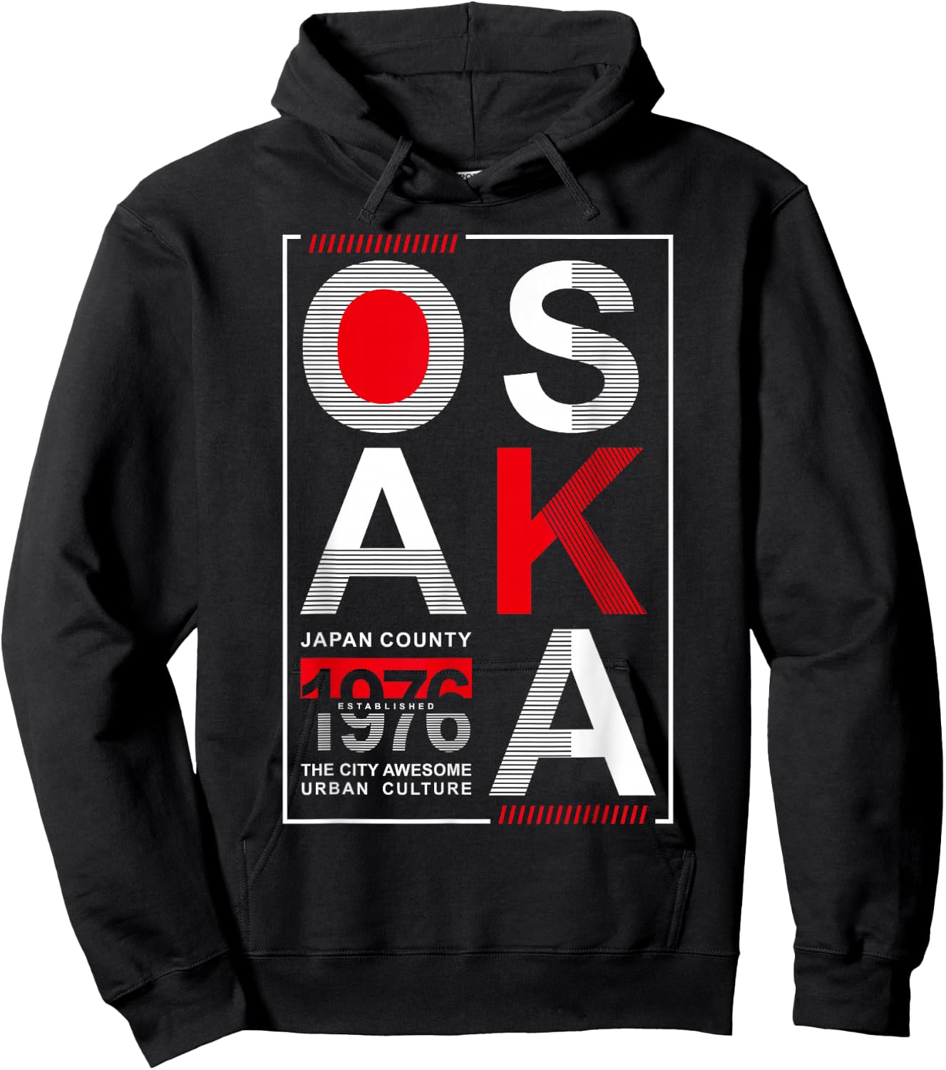 Osaka Japan County 1976 Established The City Awesome Urban , black, s Hoodie - Hoodie | Black