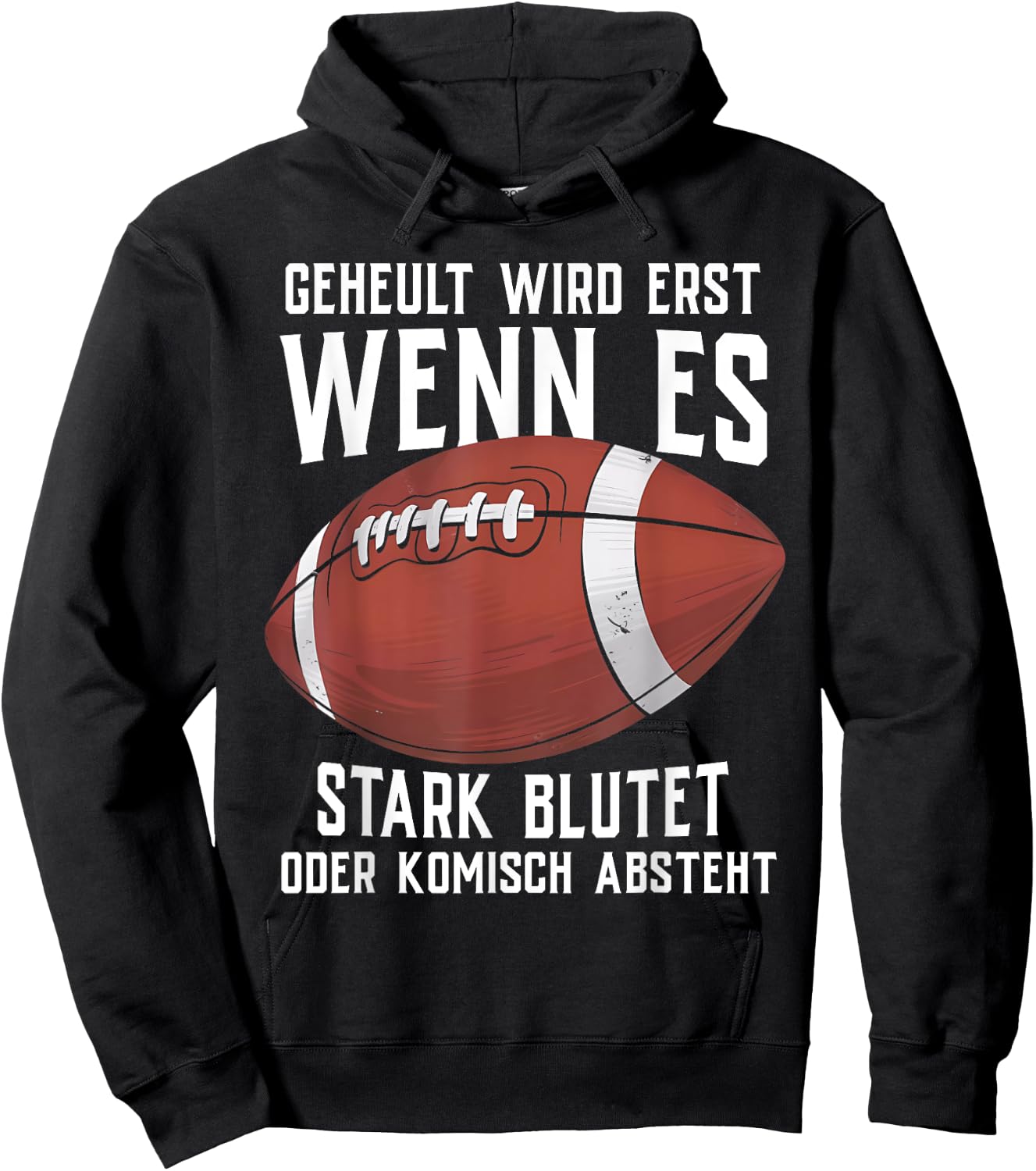 American Football Men's Children's Football Player , black Hoodie - Hoodie | Black