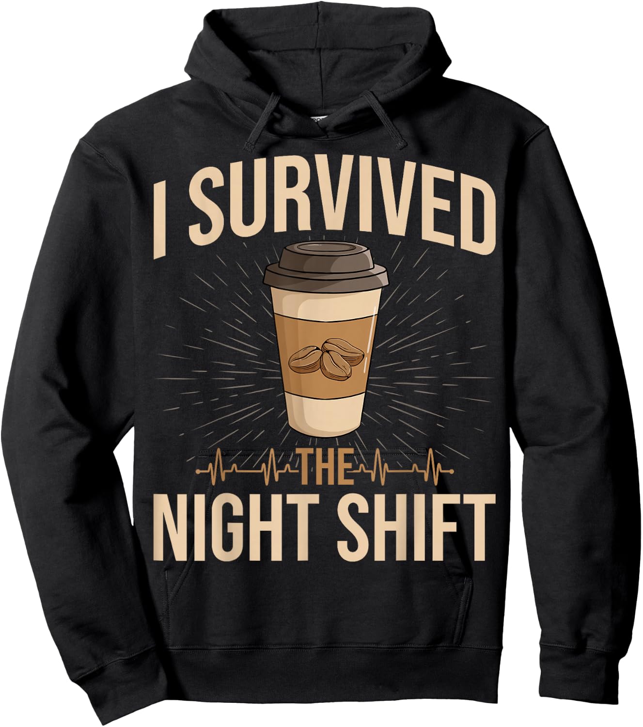 I Survived The Night Shift Hoodie - Hoodie | Black