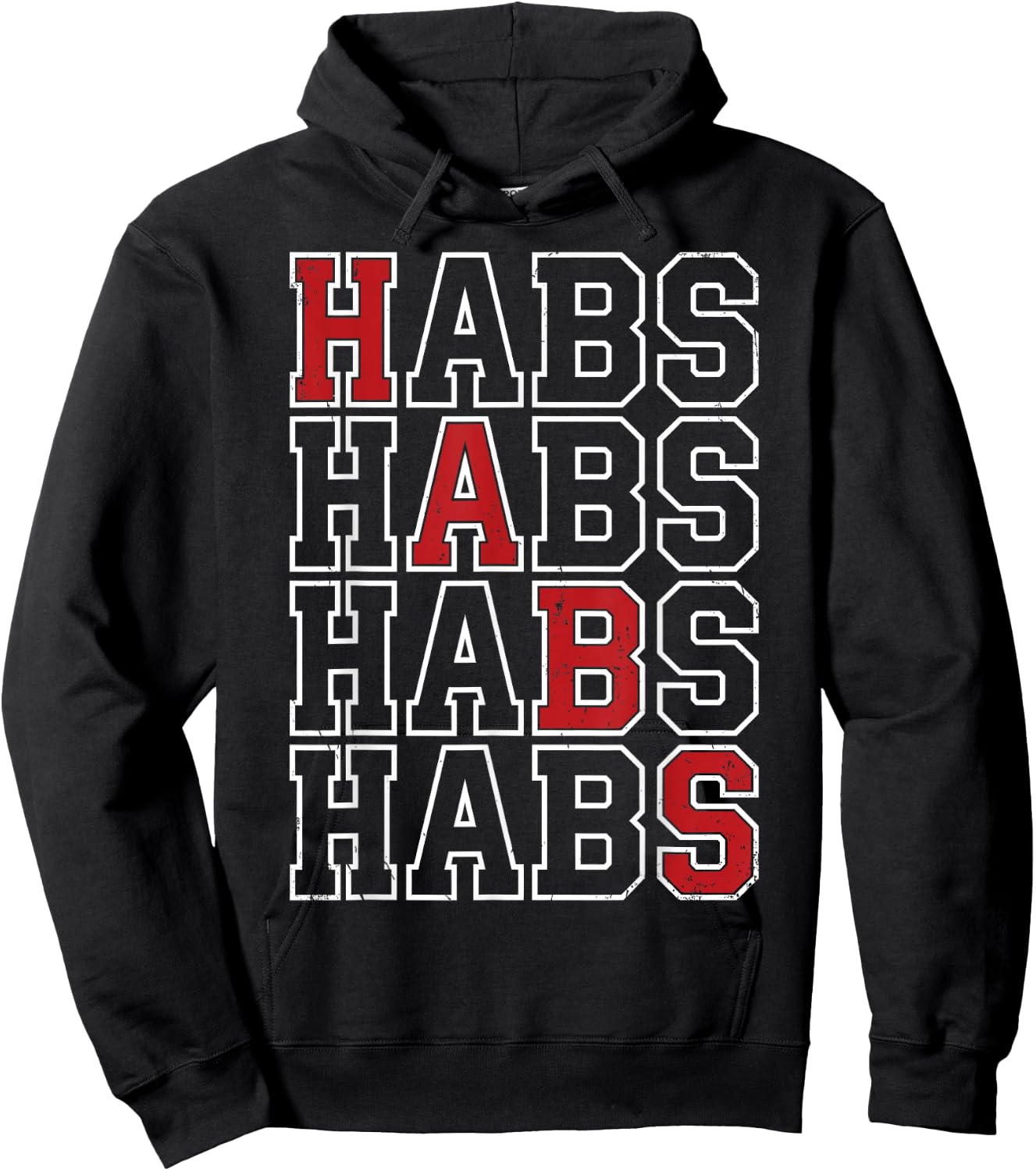 Habs Vintage Design Men Women Kids Hoodie - Hoodie | Black