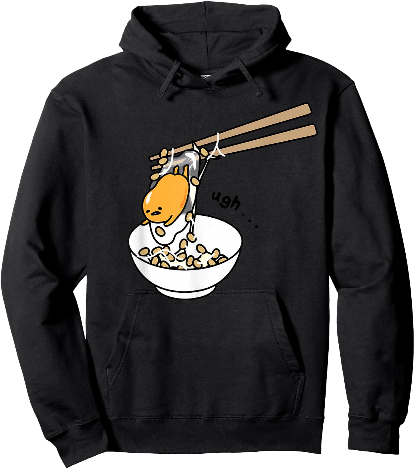 Gudetama Chopsticks Shirt Hoodie - Hoodie | Black