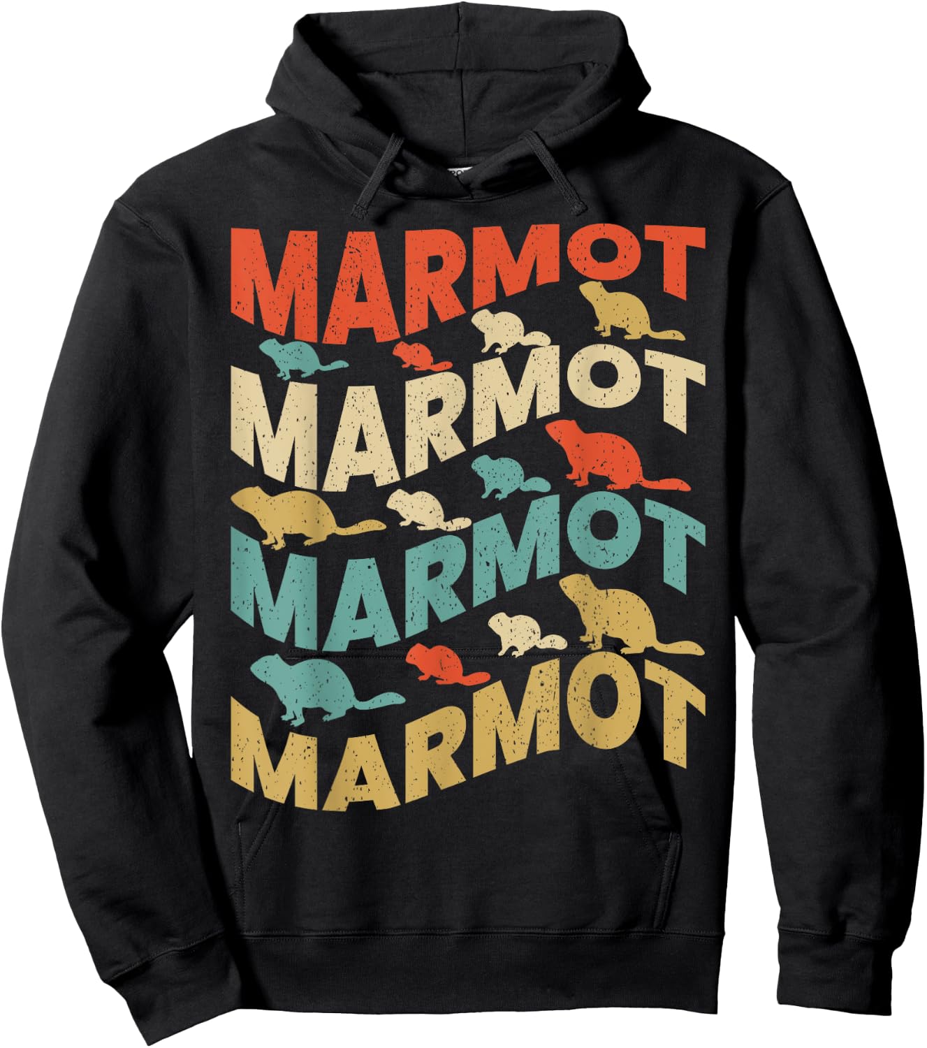 Vintage Marmot & MEN / MARMOT ANIMAL LOVER Hoodie - Hoodie | Black