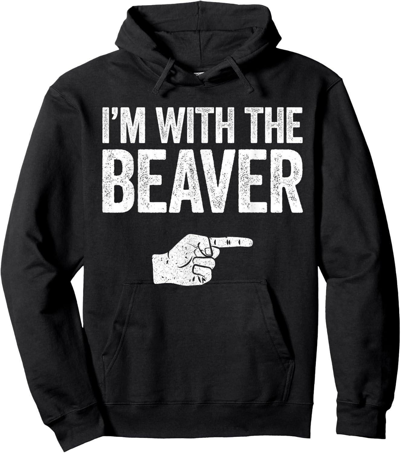 I'm With The Beaver Matching Beaver Costume Shirt Hoodie - Hoodie | Black