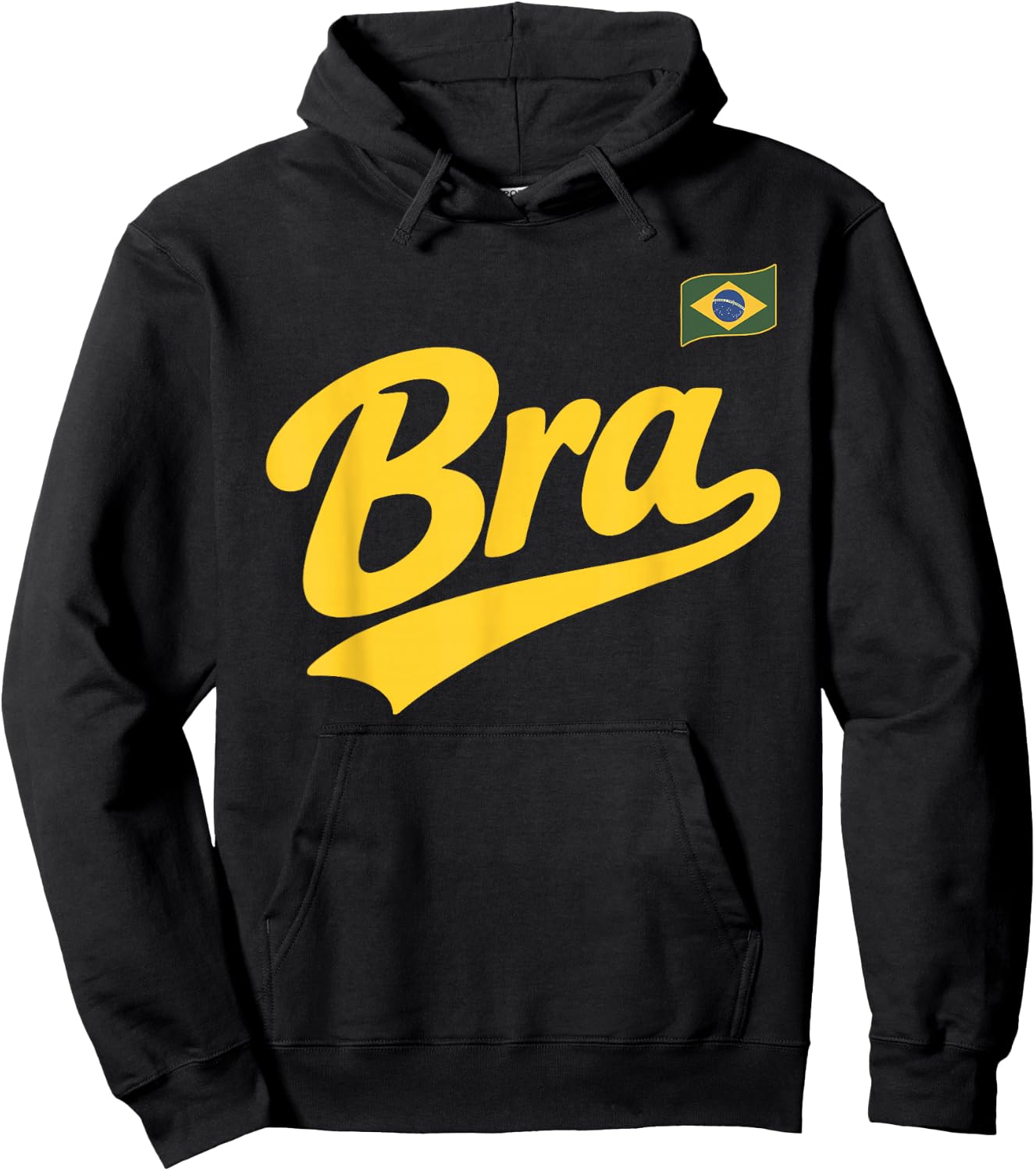 Brazil Vintage Script Fan Hoodie - Hoodie | Black