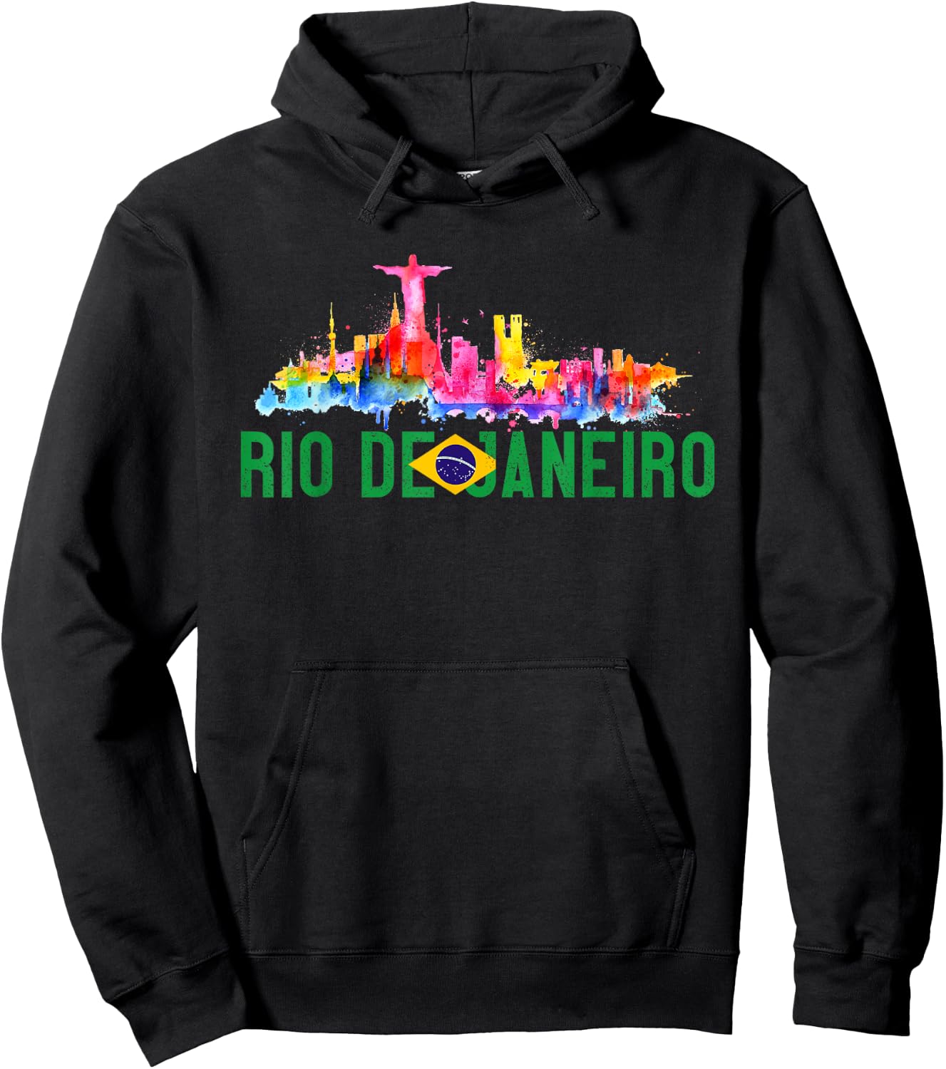 Rio De Janeiro Sugarloaf Mountain Christ The Redeemer Statue Hoodie - Hoodie | Black
