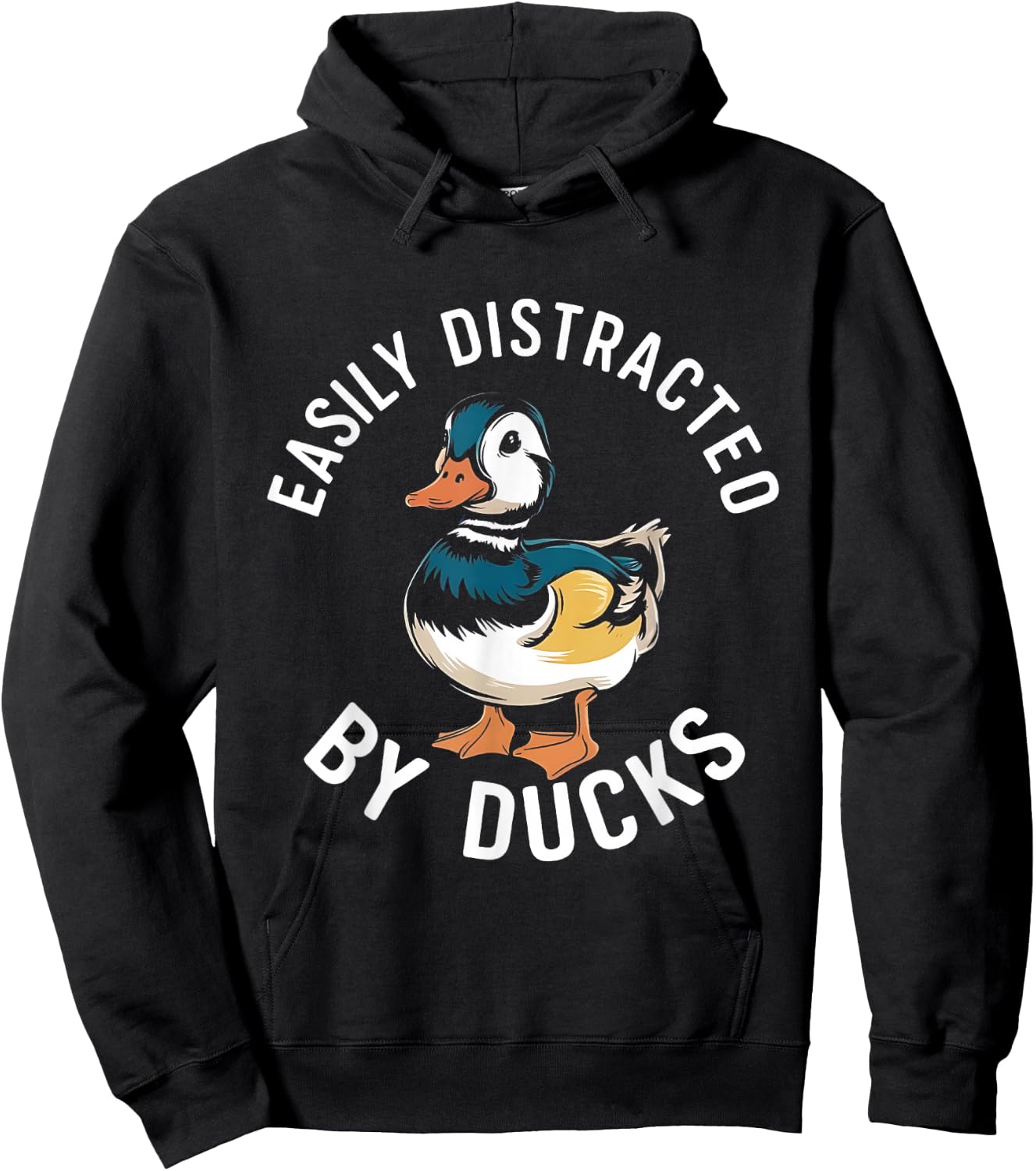 Easily Distracted By Ducks Hoodie - Hoodie | Black